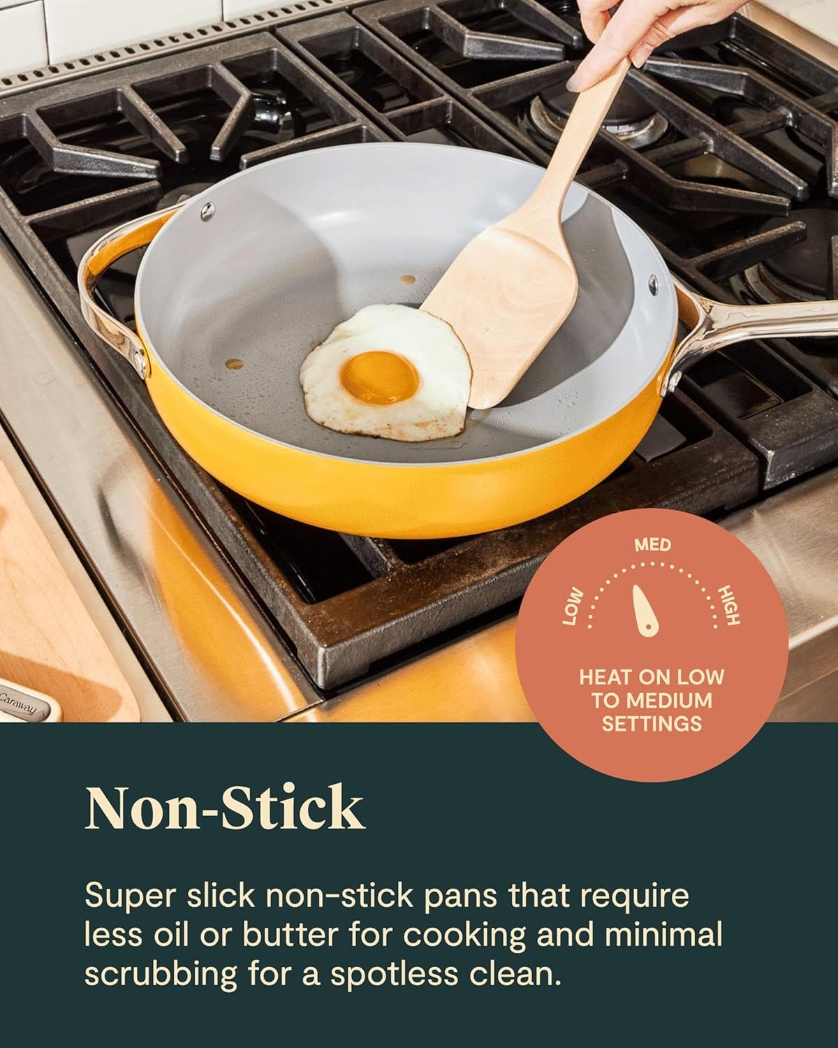 Caraway Home Non Stick Cookware Sage Set of 12 | The Container Store – 6.5 qt (Dutch Oven) – Cream, Black, Gray, Marigold, Navy – Cookware Sets