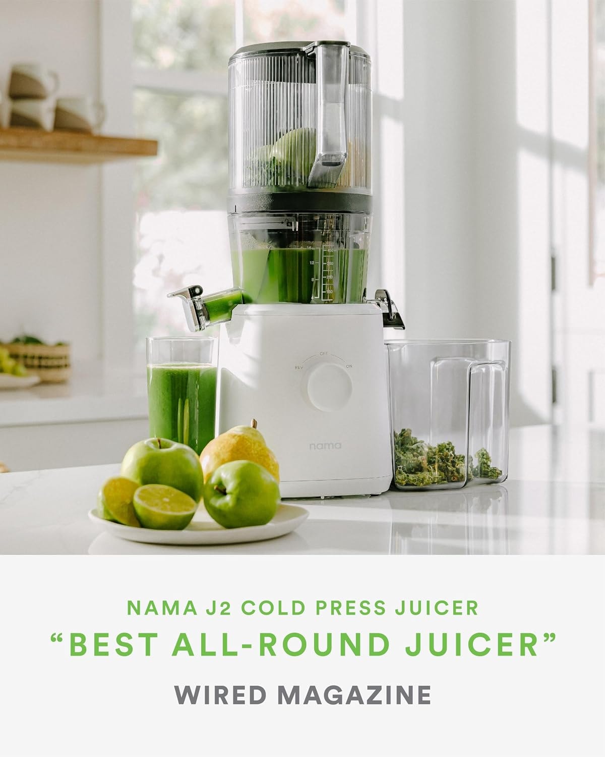 Nama C2 Cold Press Juicer and Blender – White – Masticating Juicers
