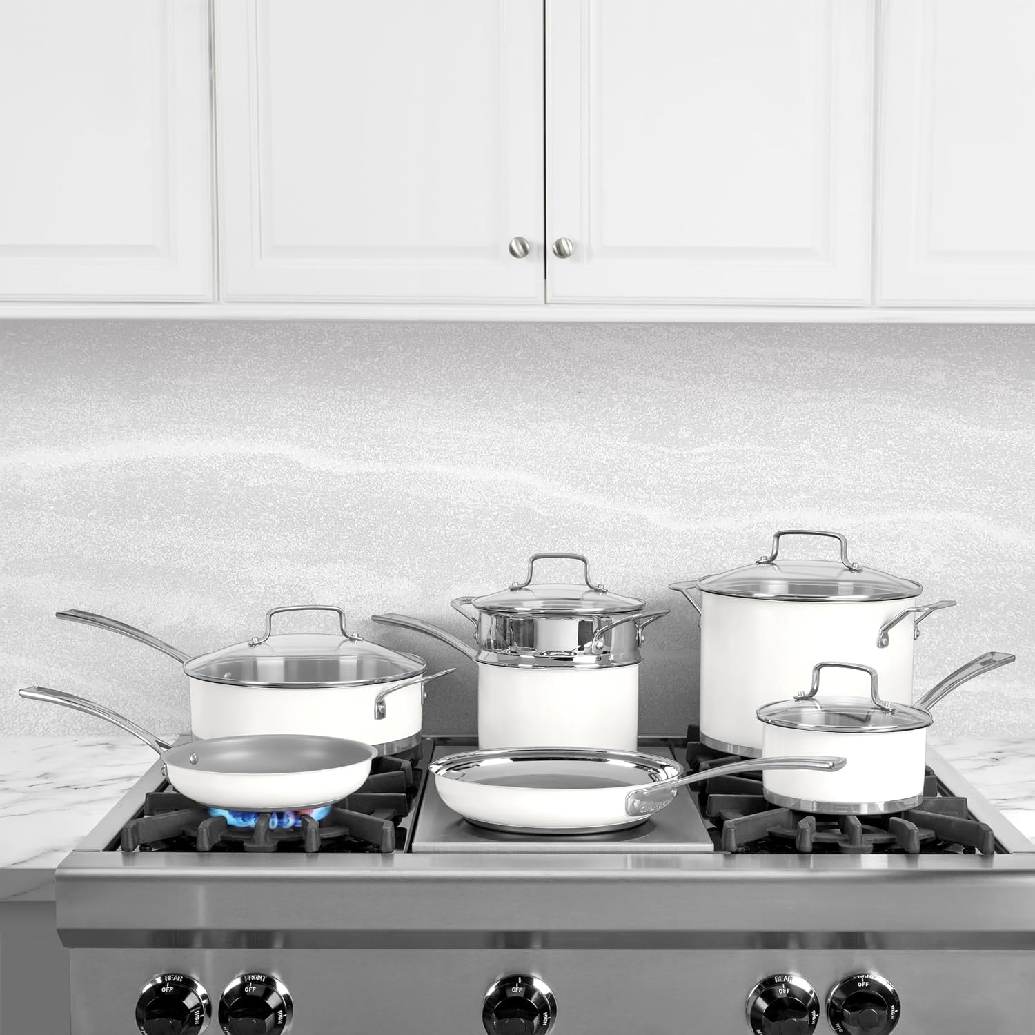 Cuisinart 11-Piece Matte White Cookware Set – Cookware Sets