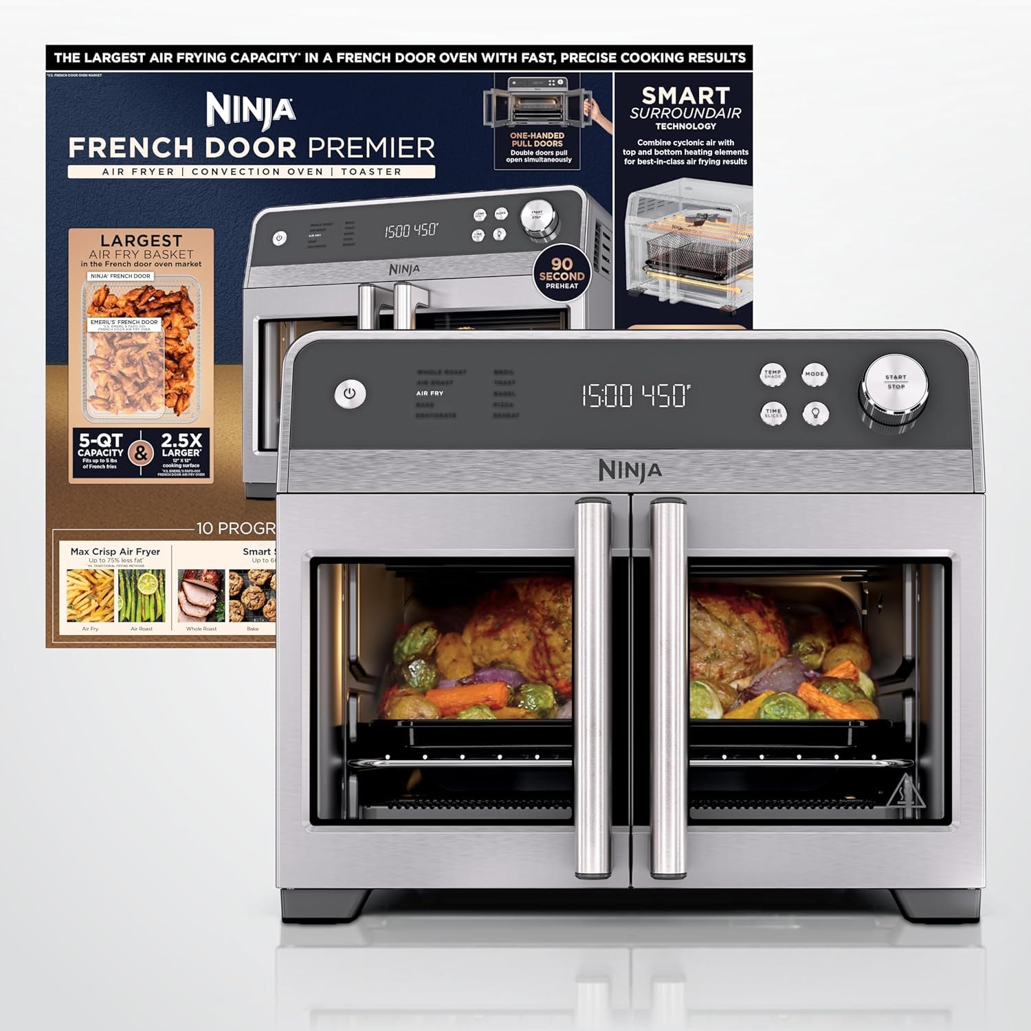 Wards Chef Tested Air Fry French Door Oven – 5 quarts – Silver – Air Fryers