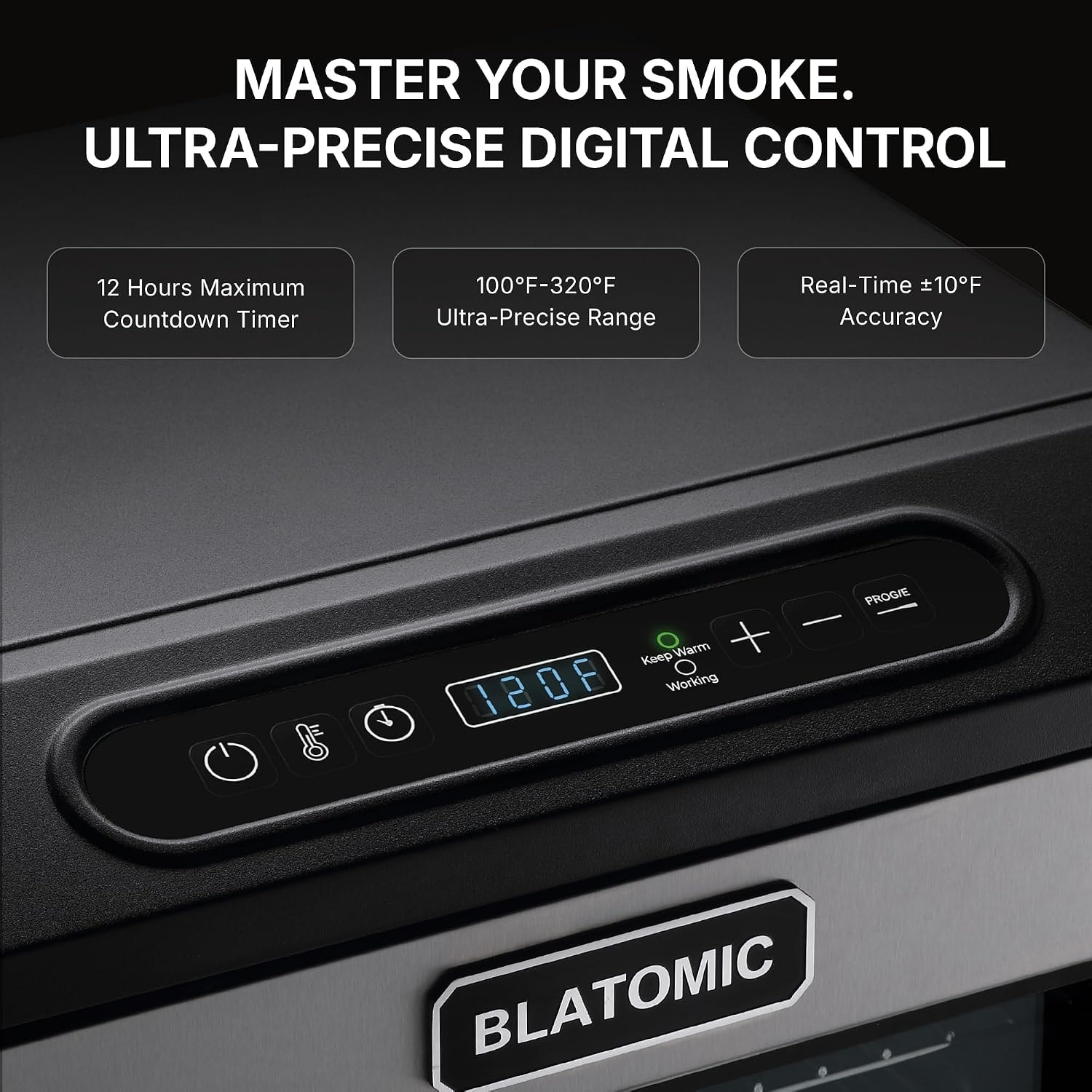 30 inch Electric Smoker with Built-in Meat Probe, Elevated Stand, Vert – Black – Smokers