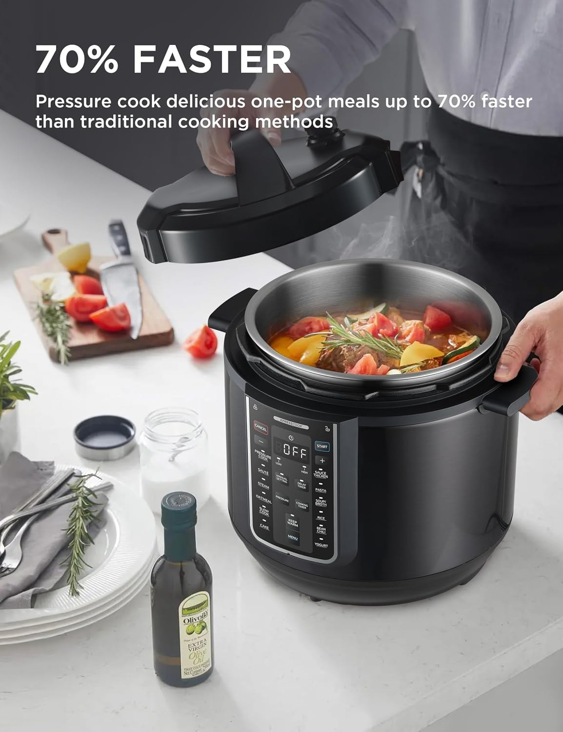 Midea Electric Pressure Cooker – 8 quarts – Black – Electric Pressure Cookers