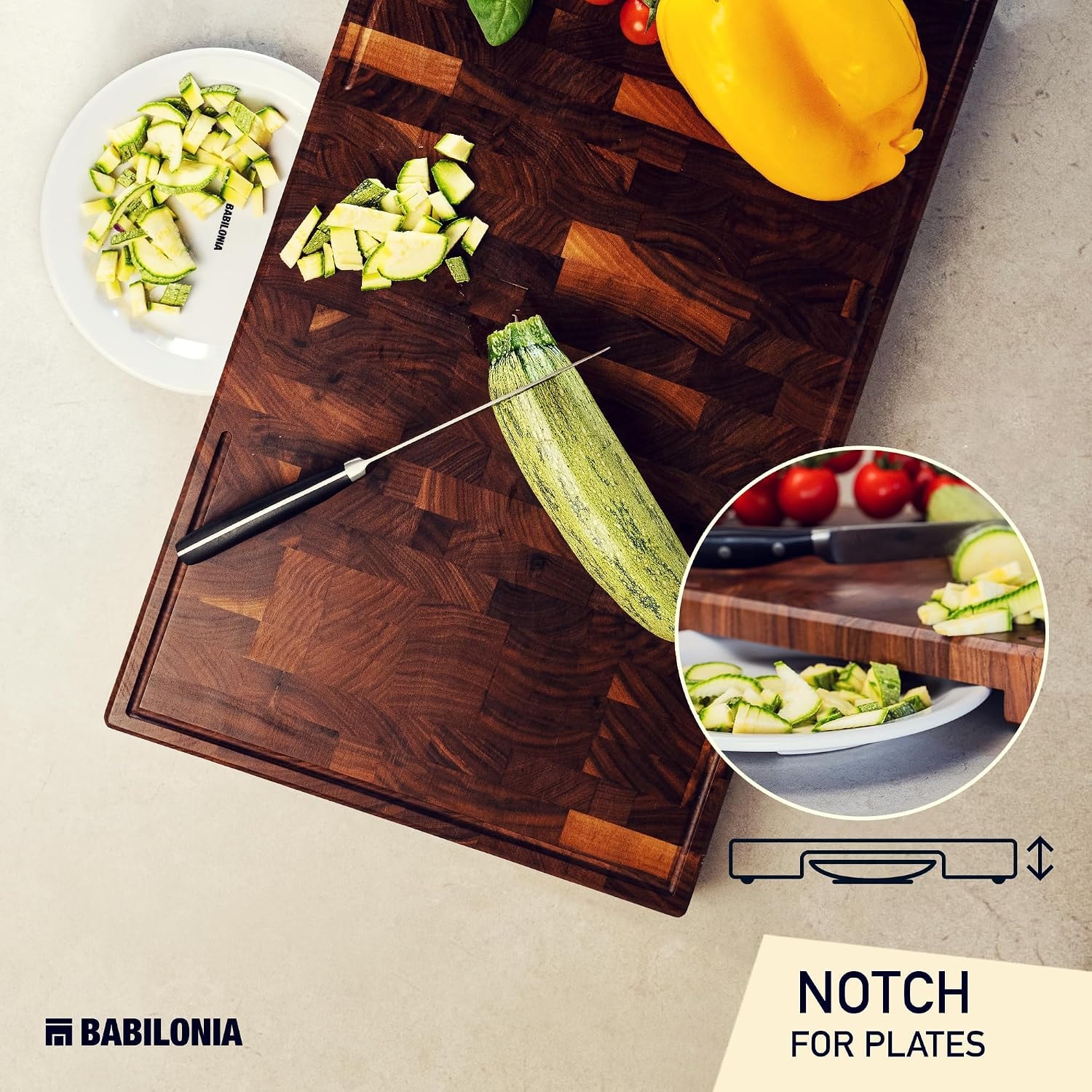 Large End Grain Walnut Wood Cutting Board Walnut 18x12x1.25" / Design  – 24"L x 15"W – Black Walnut – Cutting Boards