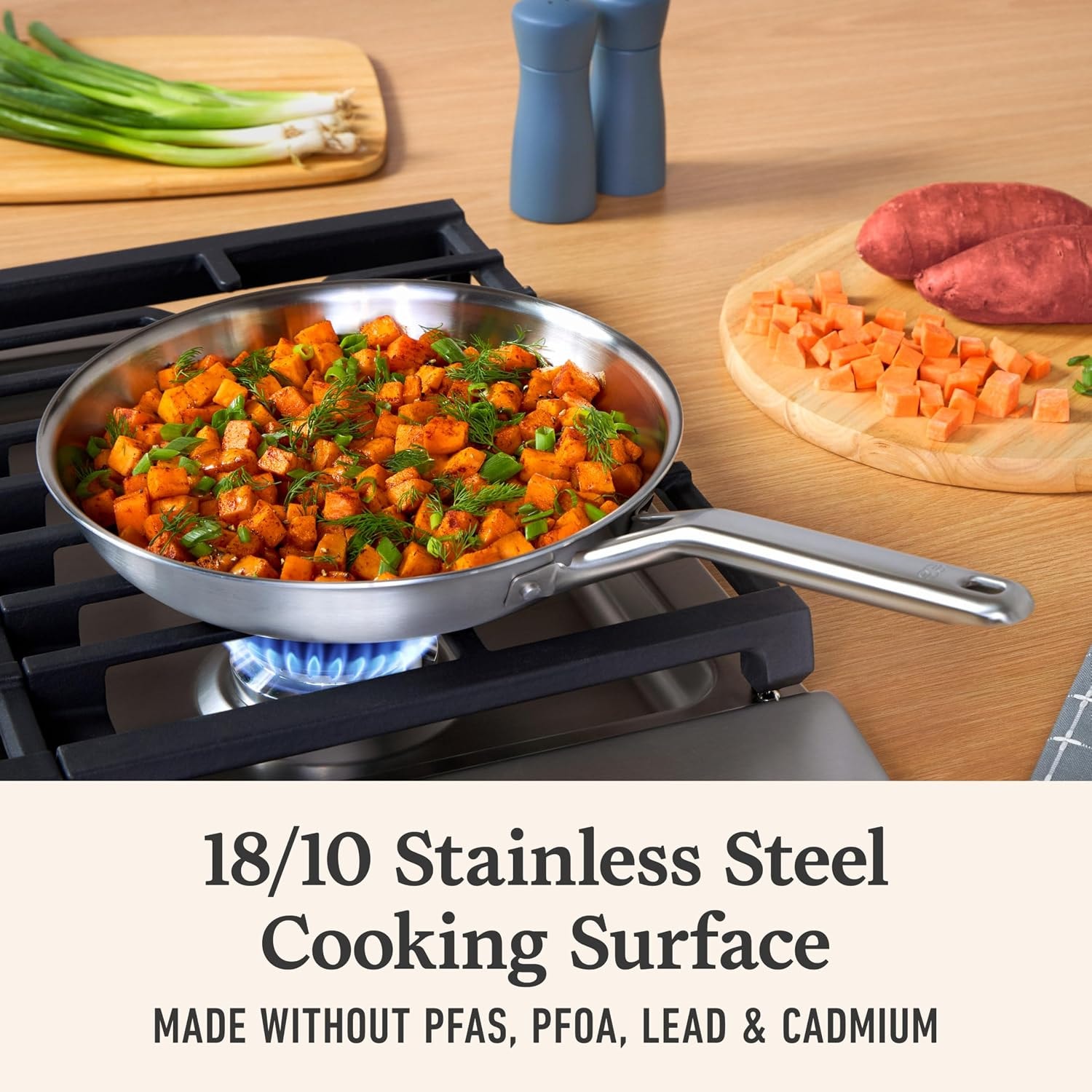 Calphalon Stainless Steel 10-Piece Triply Cookware Set – 3-Ply – Cookware Sets