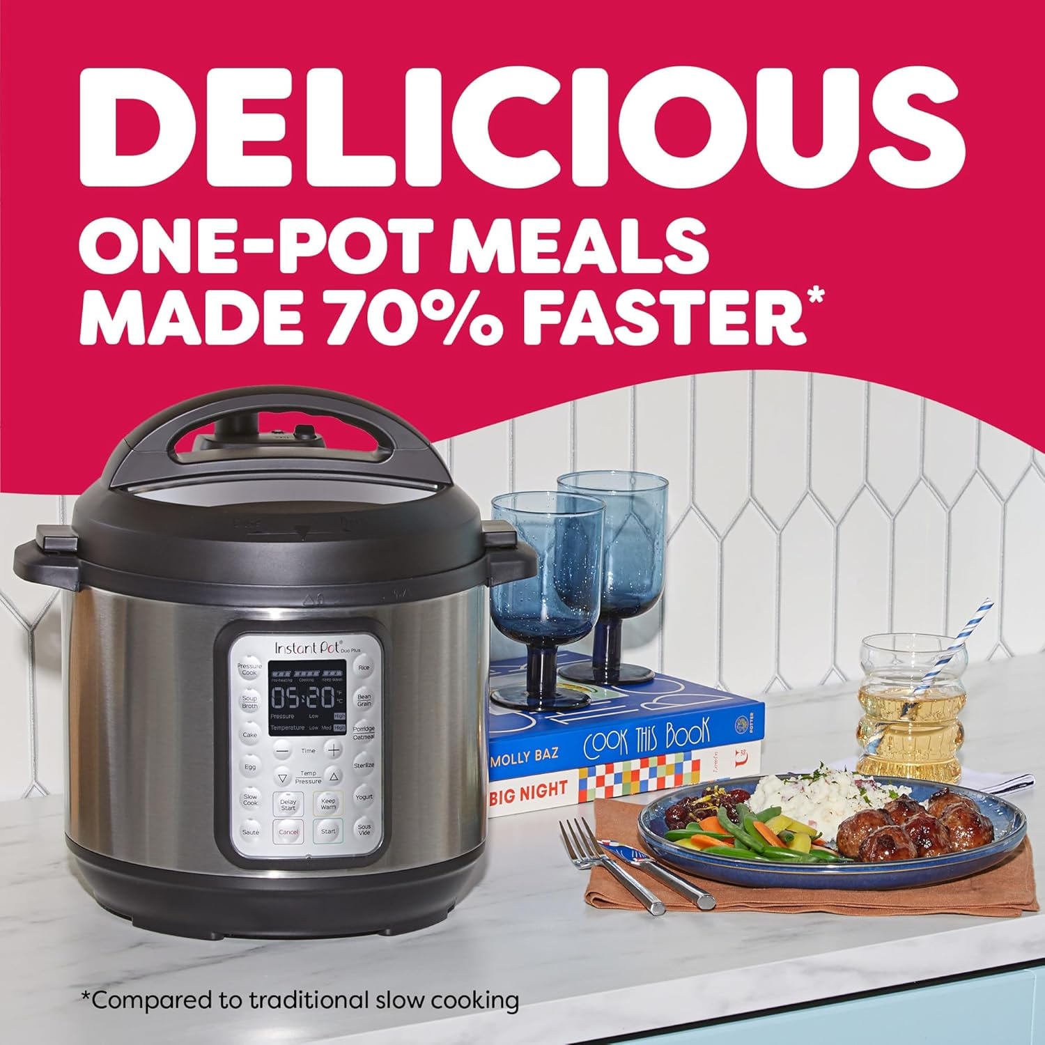 Instant Pot Duo Plus 9-in-1 Multi-Use Pressure Cooker – 6 quarts – Stainless Plus – Electric Pressure Cookers