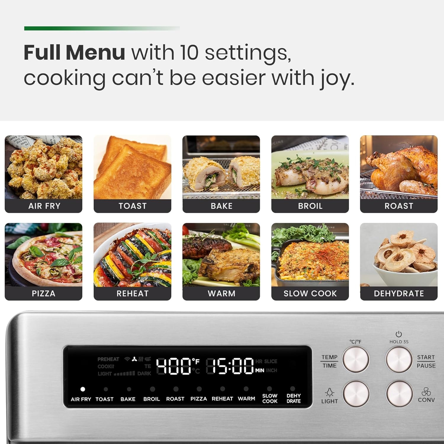 Cucina: Brushed French Oven (5 qt) – 26.3 quarts – Brushed Stainless Steel Finish – Air Fryers
