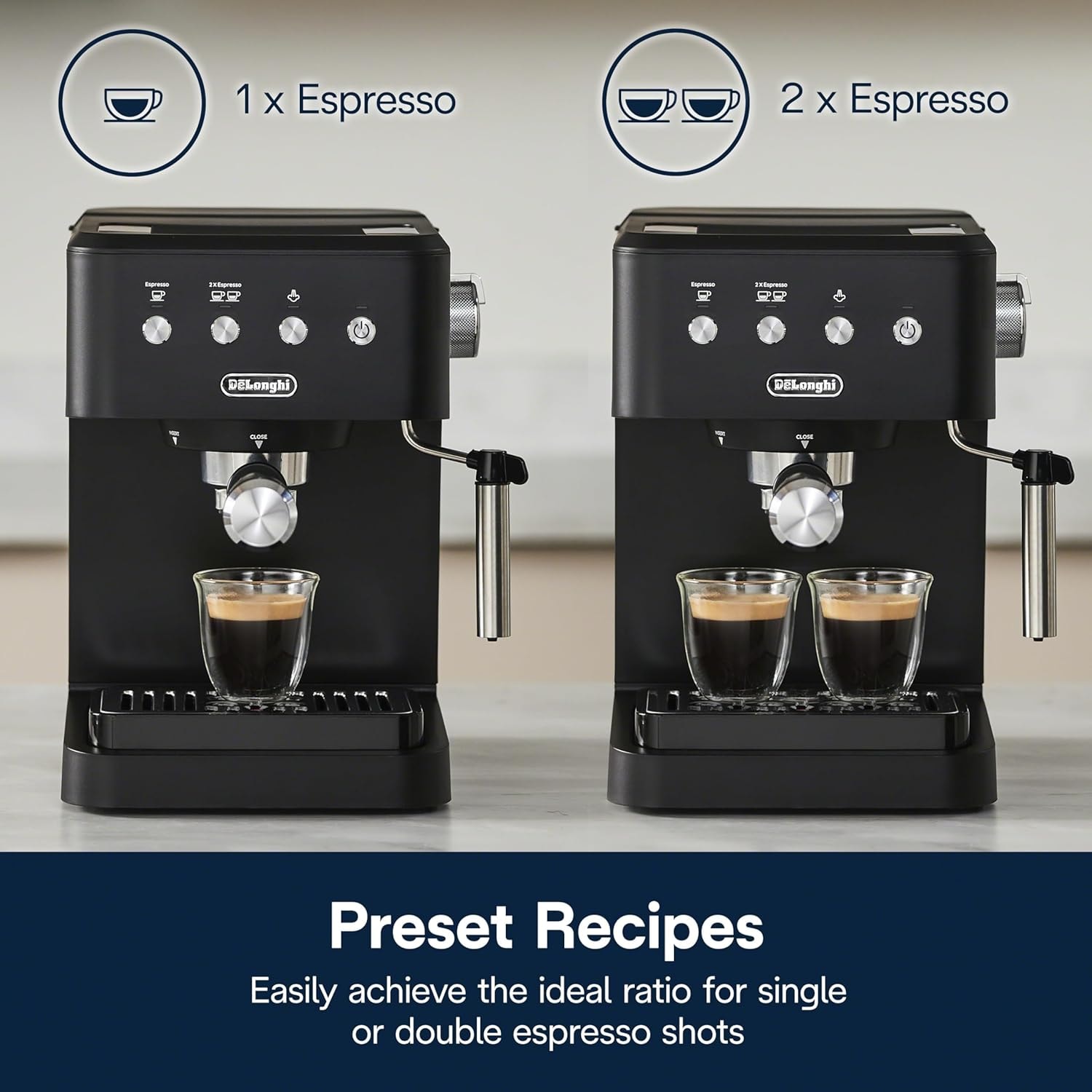 De'Longhi Classic Espresso Machine – Black – Semi-Automatic Espresso Machines