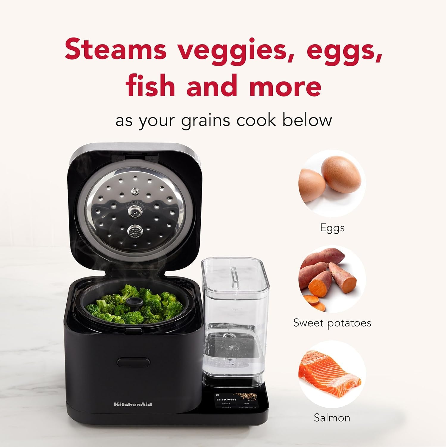 KitchenAid Grain and Rice Cooker KGC3155BM – 8 cups – Black Matte – Rice Cookers