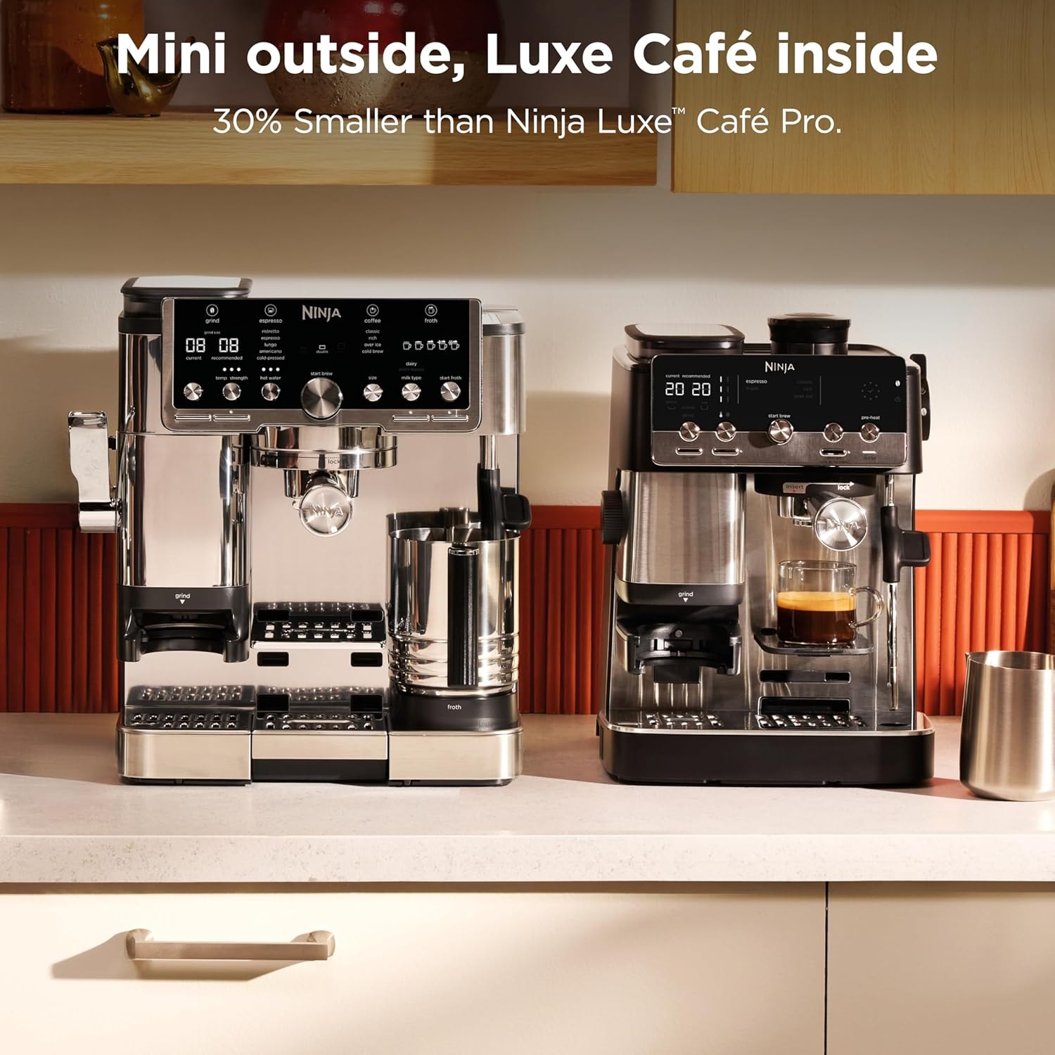 Ninja Luxe Café Mini Espresso Machine – Stainless Steel – Espresso Machine & Coffeemaker Combos