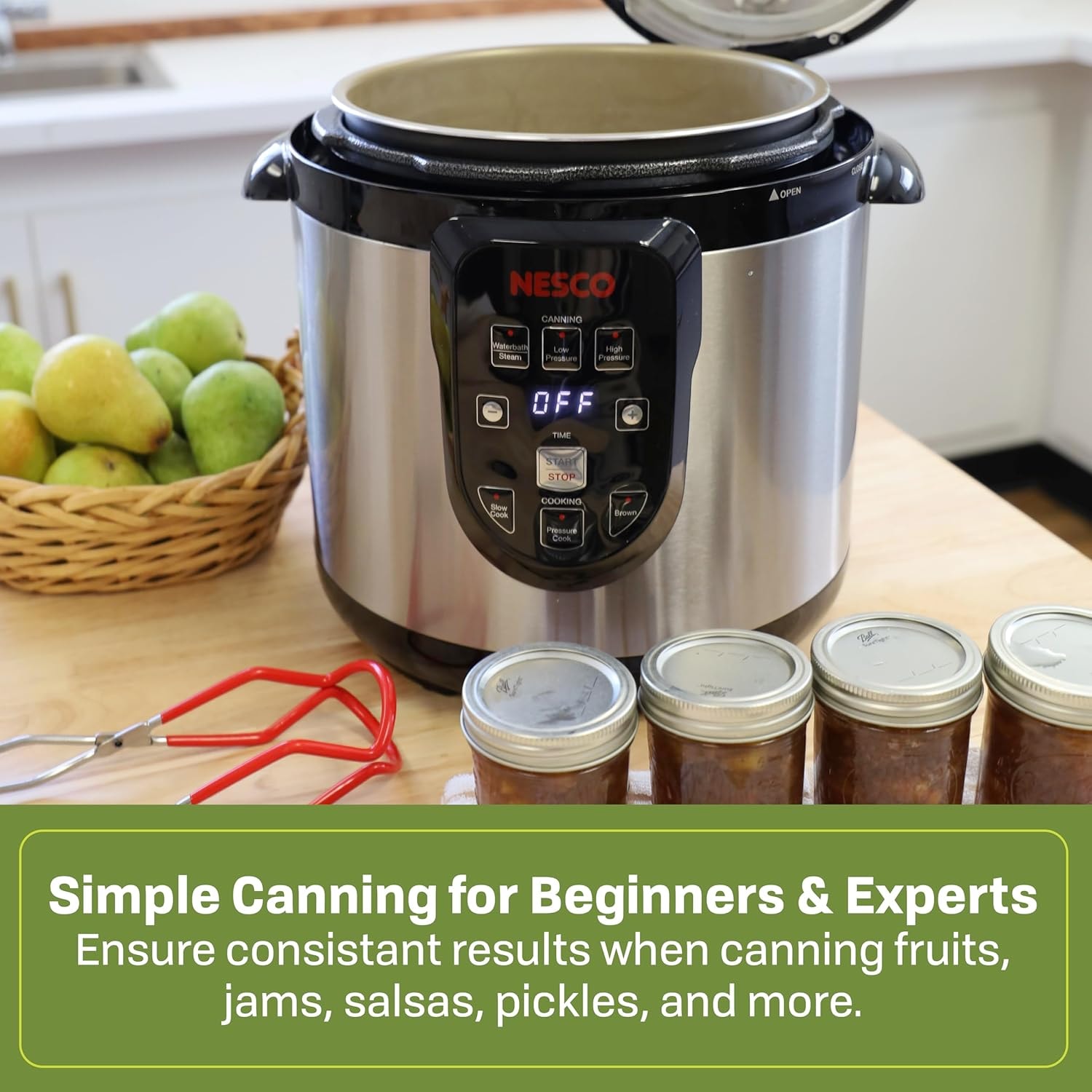 Nesco Smart Canner Pressure Cooker – 9 quarts – Stainless Steel – Electric Pressure Cookers