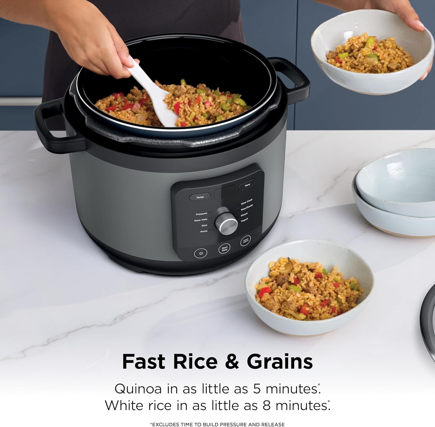 Ninja HyperHeat 6.5 Qt 9-in-1 Electric Pressure Cooker – 6 quarts – Grey – Electric Pressure Cookers