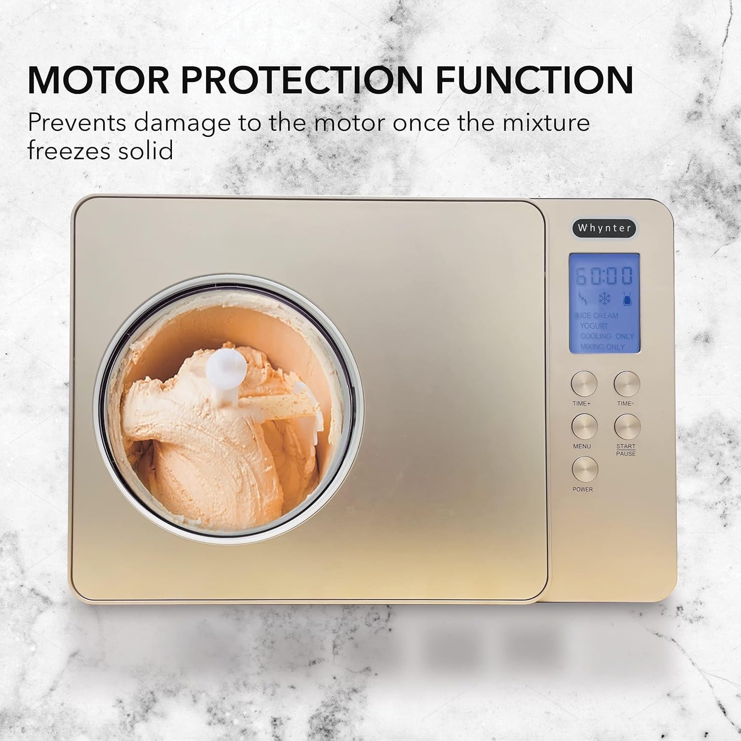 Whynter Ice Cream Maker ICM-220CGY – 2 quarts – Champagne Gold – Ice Cream Machines