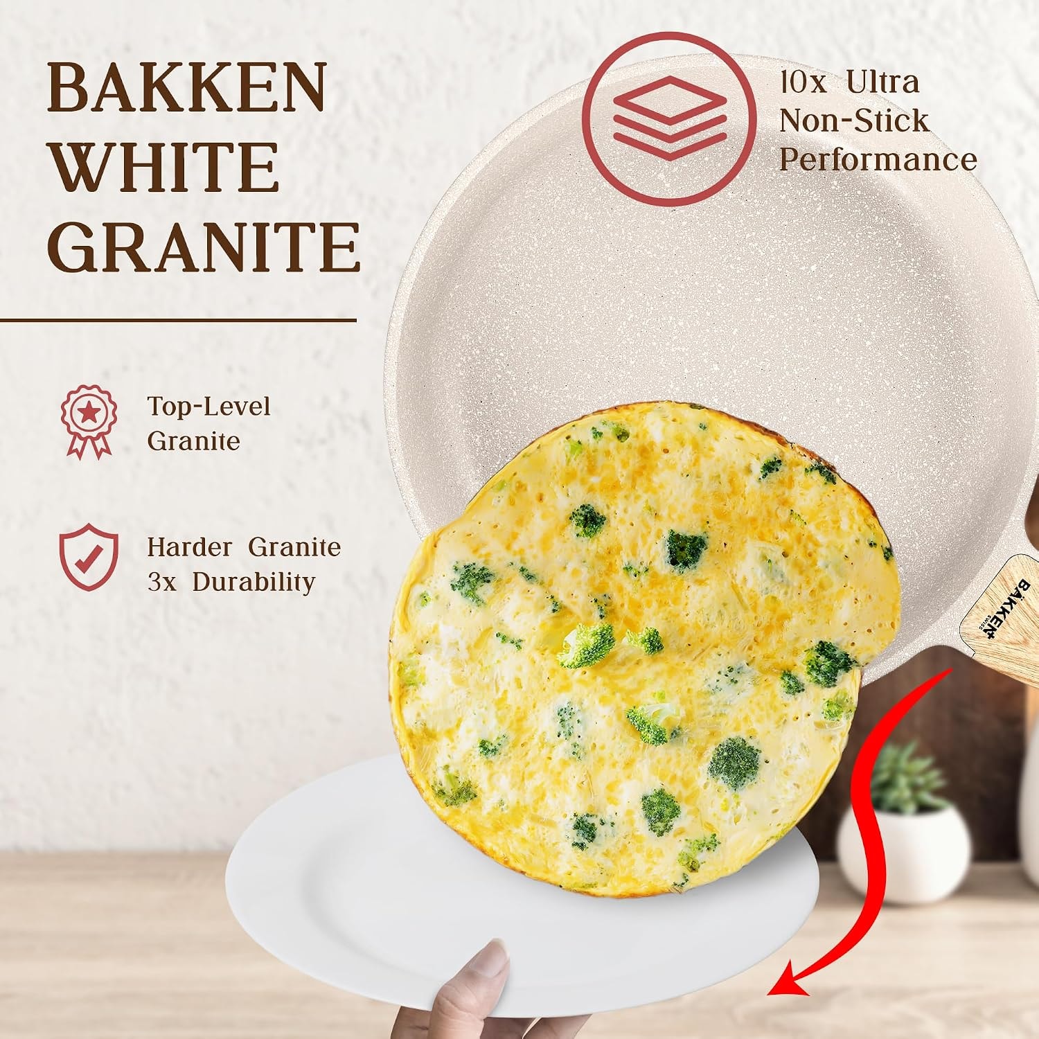Bakken Swiss 23-Piece Nonstick Cookware & Bakeware Set – 20 Pieces – Cream – Cookware Sets