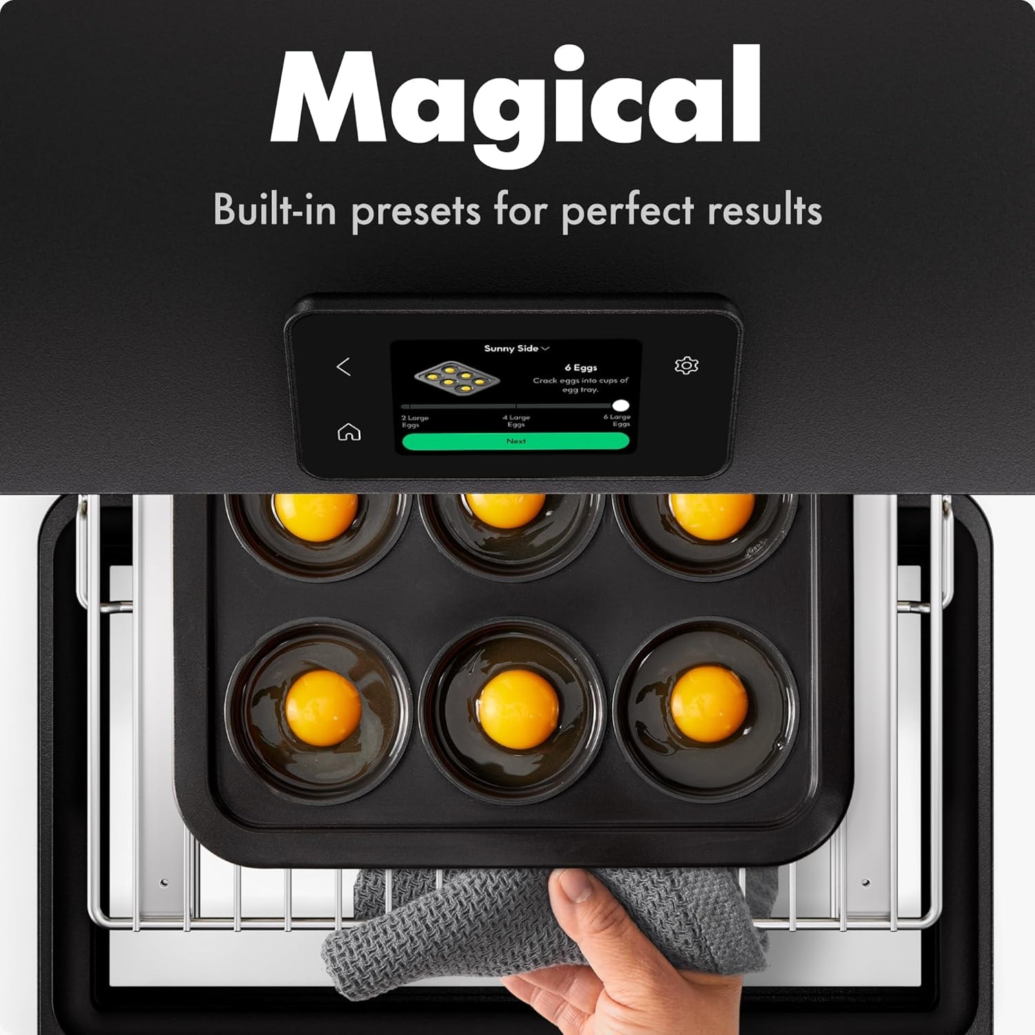 CHEF iQ MiniOven Smart Toaster Oven Air Fryer Combo – 25 quarts – Black – Convection Ovens