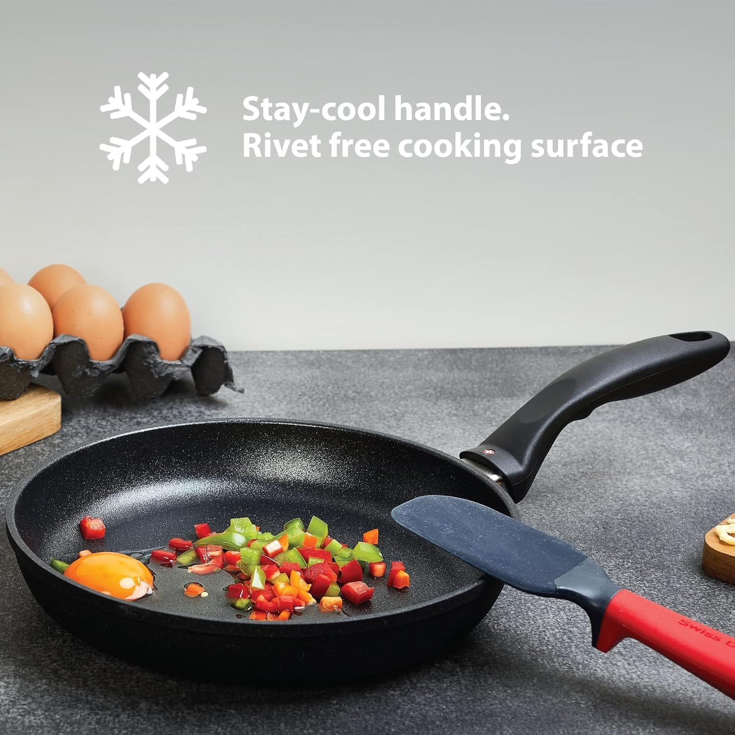 Swiss Diamond XD Induction Nonstick Wok with Lid – 6 liters – Gray – Woks & Stir-Fry Pans