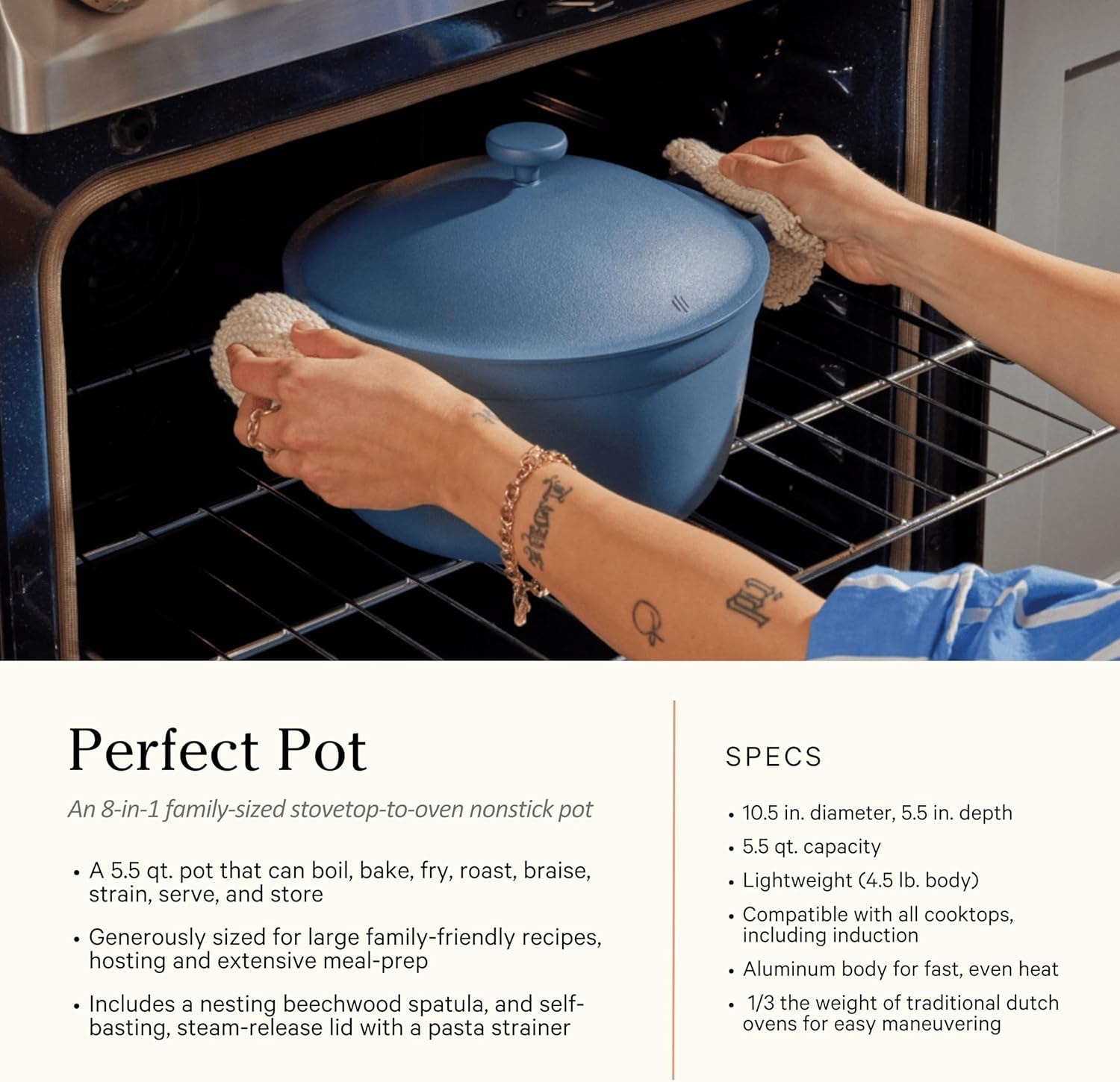 Our Place 13-Piece Cookware Set – 10.86" Dia x 3.5" H x 19.72" W – Steam – Cookware Sets