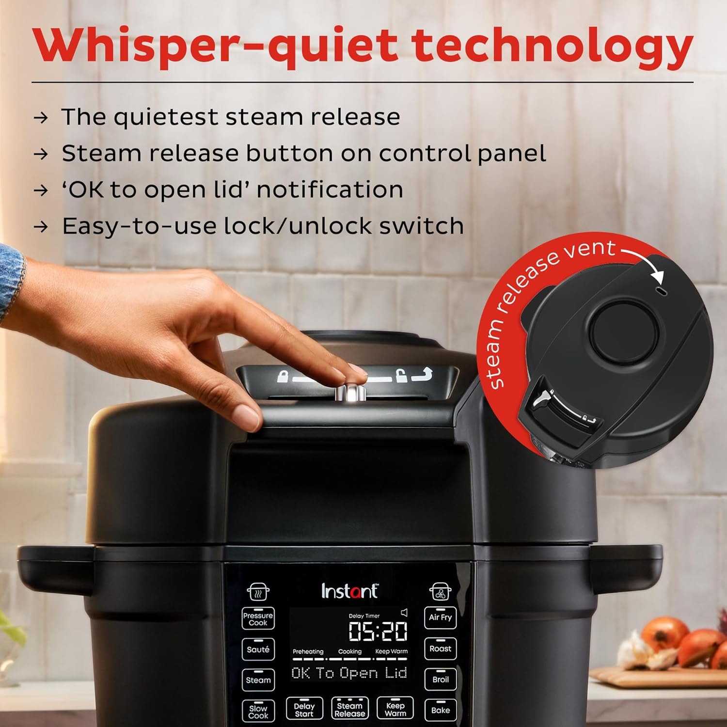 Instant Pot Duo Crisp Ultimate Air Fryer – 6.5 liters – Black – Electric Pressure Cookers