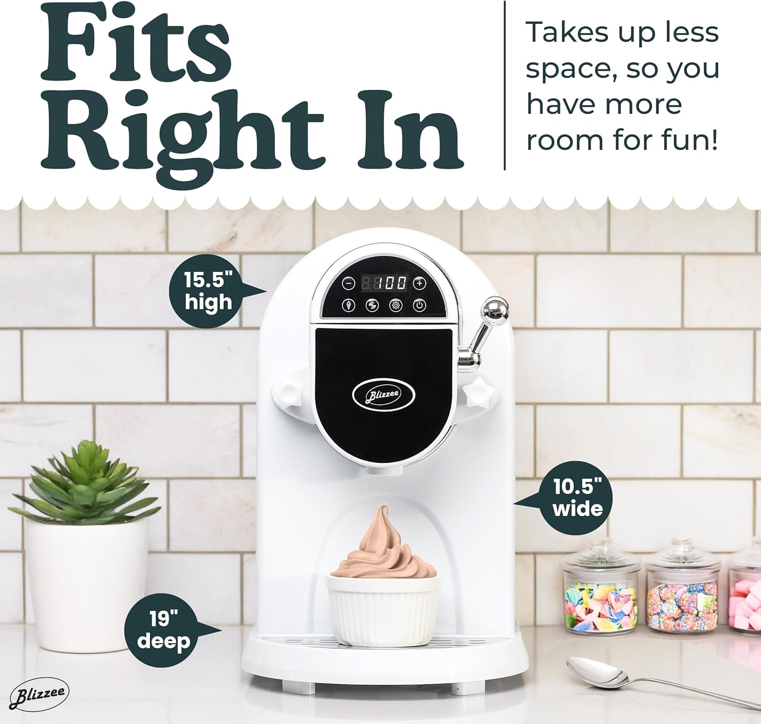 Soft Serve Ice Cream Machine 1.25Qt – 1.25 quarts – White – Ice Cream Machines