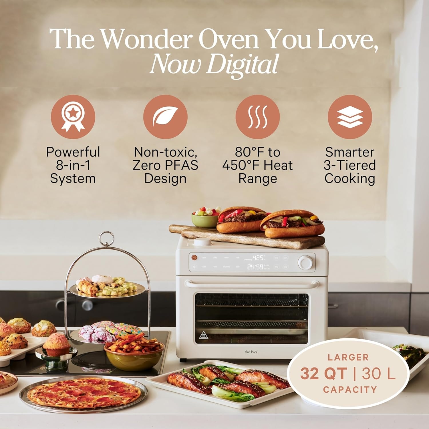 Our Place Wonder Oven Pro – 32 quarts – Cream – Toaster Ovens