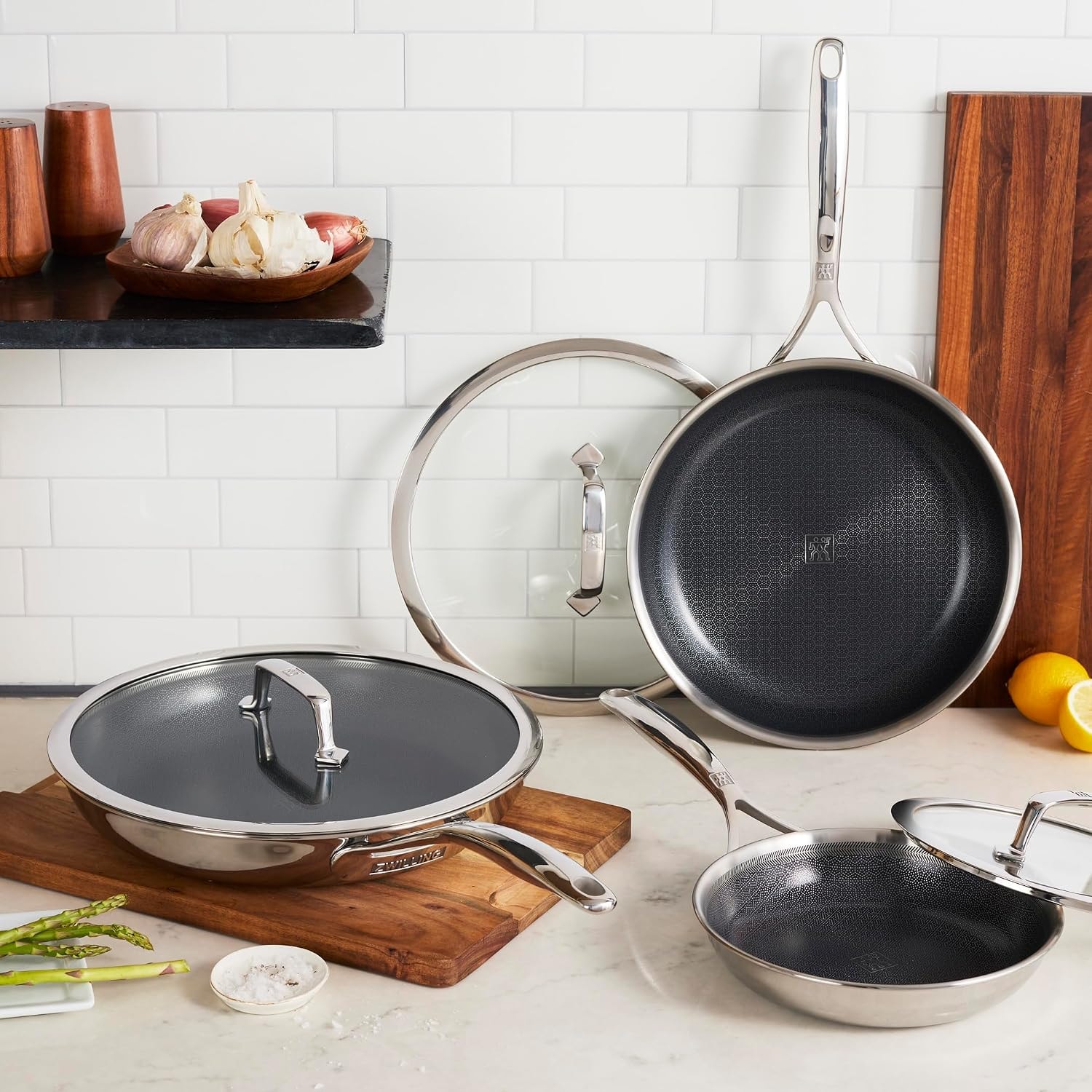 ZWILLING Peak 6-Pc Dual Performance Fry Pan Set – Stainless Steel – Skillets