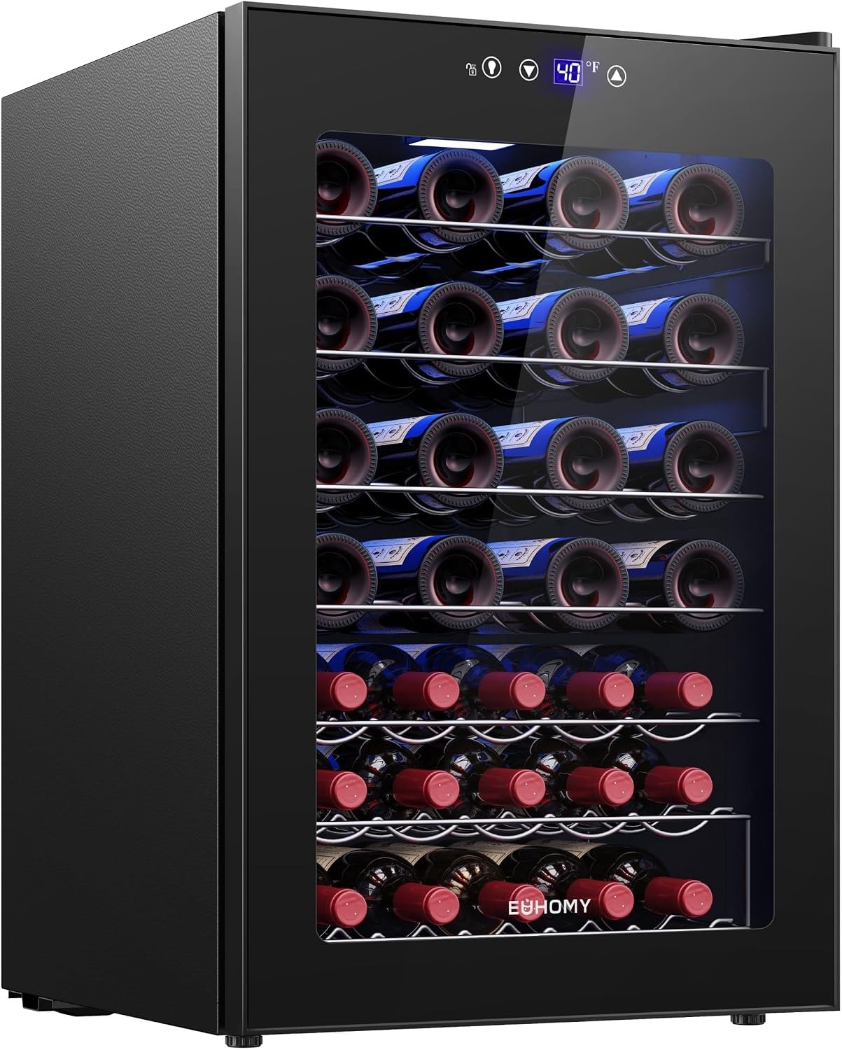 Simzlife 45 Bottle Wine Cooler Refrigerator – 4.5 cubic feet – Black – Freestanding Wine Cellars
