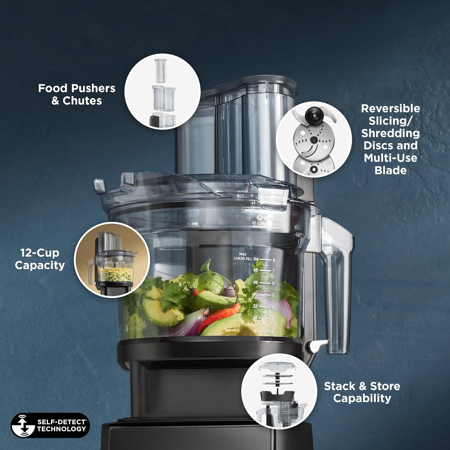 Vitamix Ascent X4 SmartPrep Kitchen System, Brushed Stainless, Silver – White – Countertop Blenders