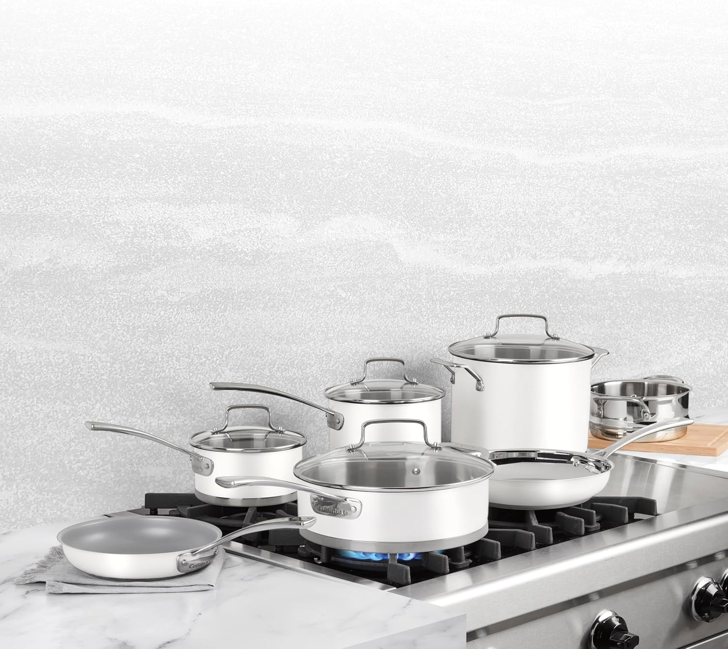 Cuisinart 11-Piece Matte White Cookware Set – Cookware Sets