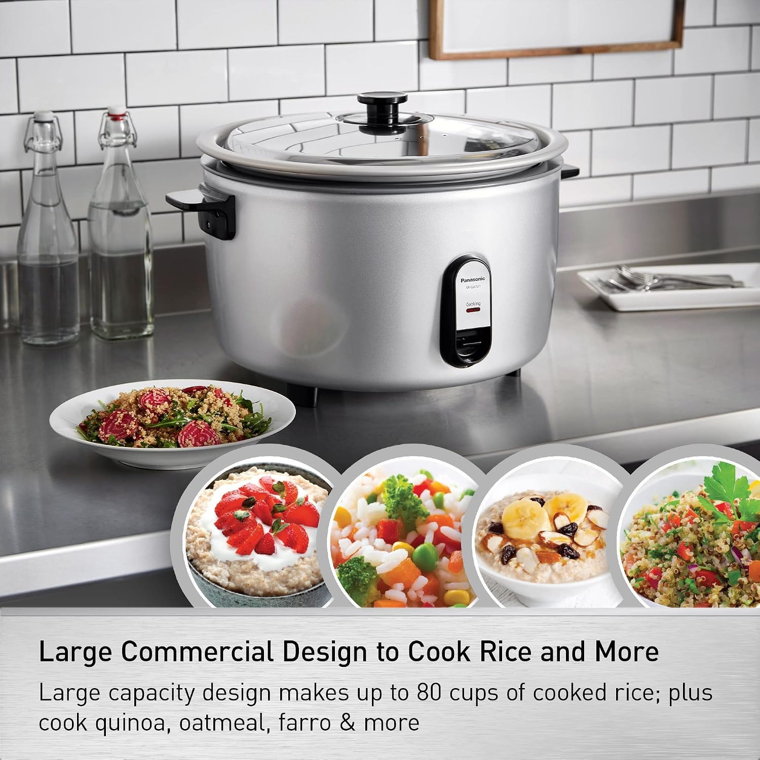Panasonic SR-GA541FH 60 Cup Electric Rice Cooker – 40 cups – Silver – Commercial Rice Cookers