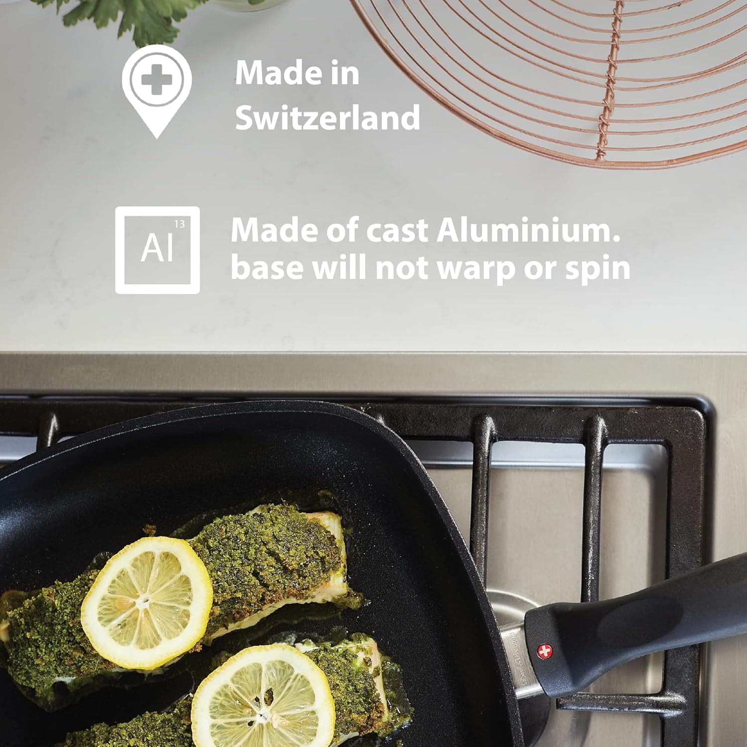 Swiss Diamond XD Induction Nonstick Wok with Lid – 6 liters – Gray – Woks & Stir-Fry Pans