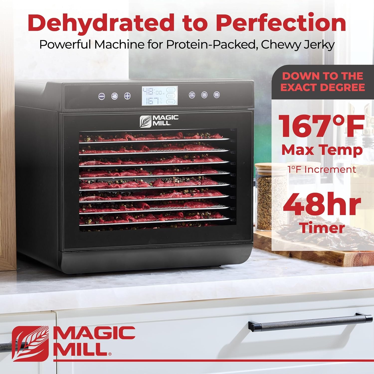 Magic Mill Premium Food Dehydrator Machine – Black – Dehydrators