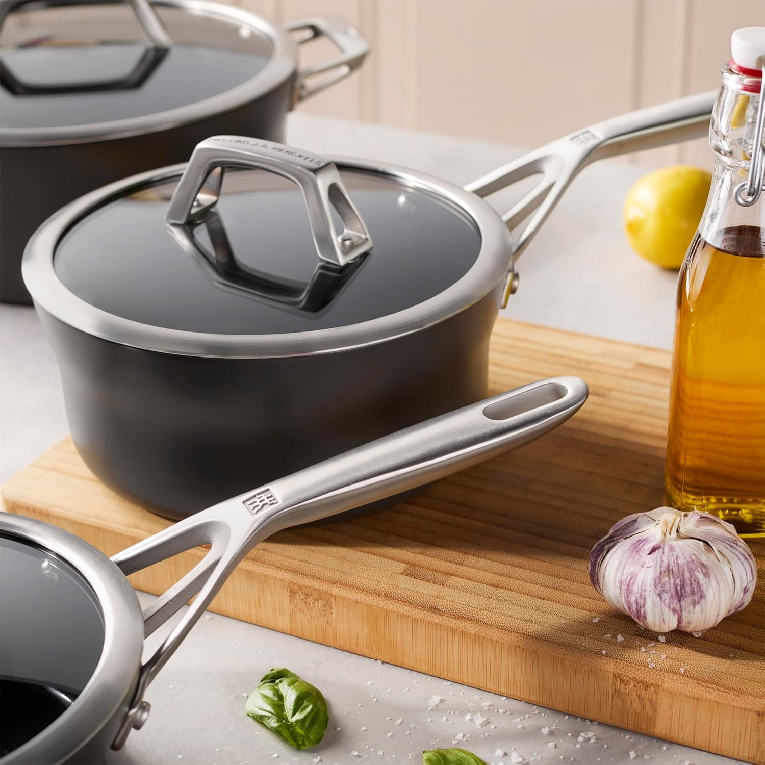 ZWILLING Motion Ceramic Hard Anodized Ceramic Nonstick Cookware Set – Black – Cookware Sets