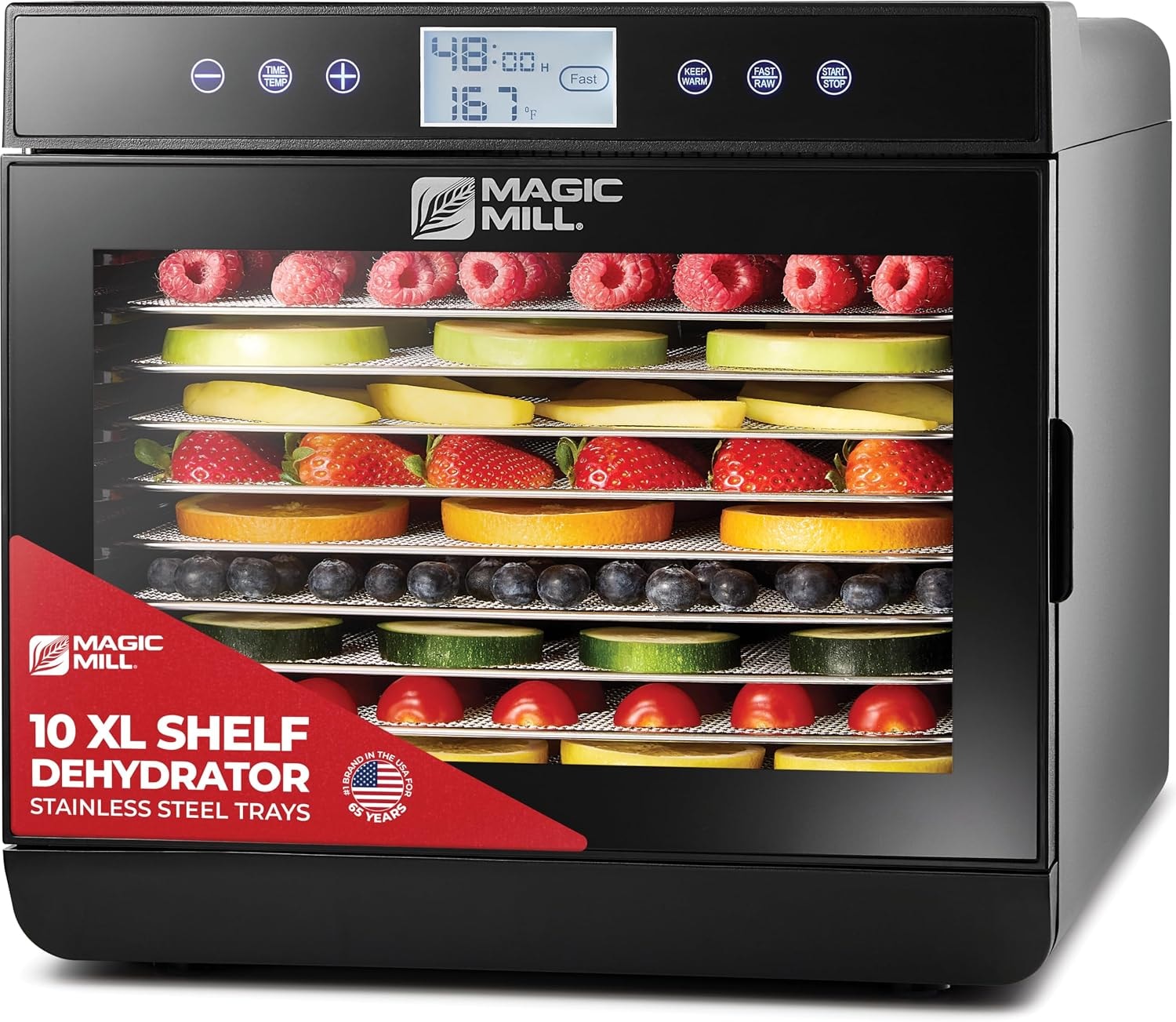 Magic Mill Premium Food Dehydrator Machine – Black – Dehydrators