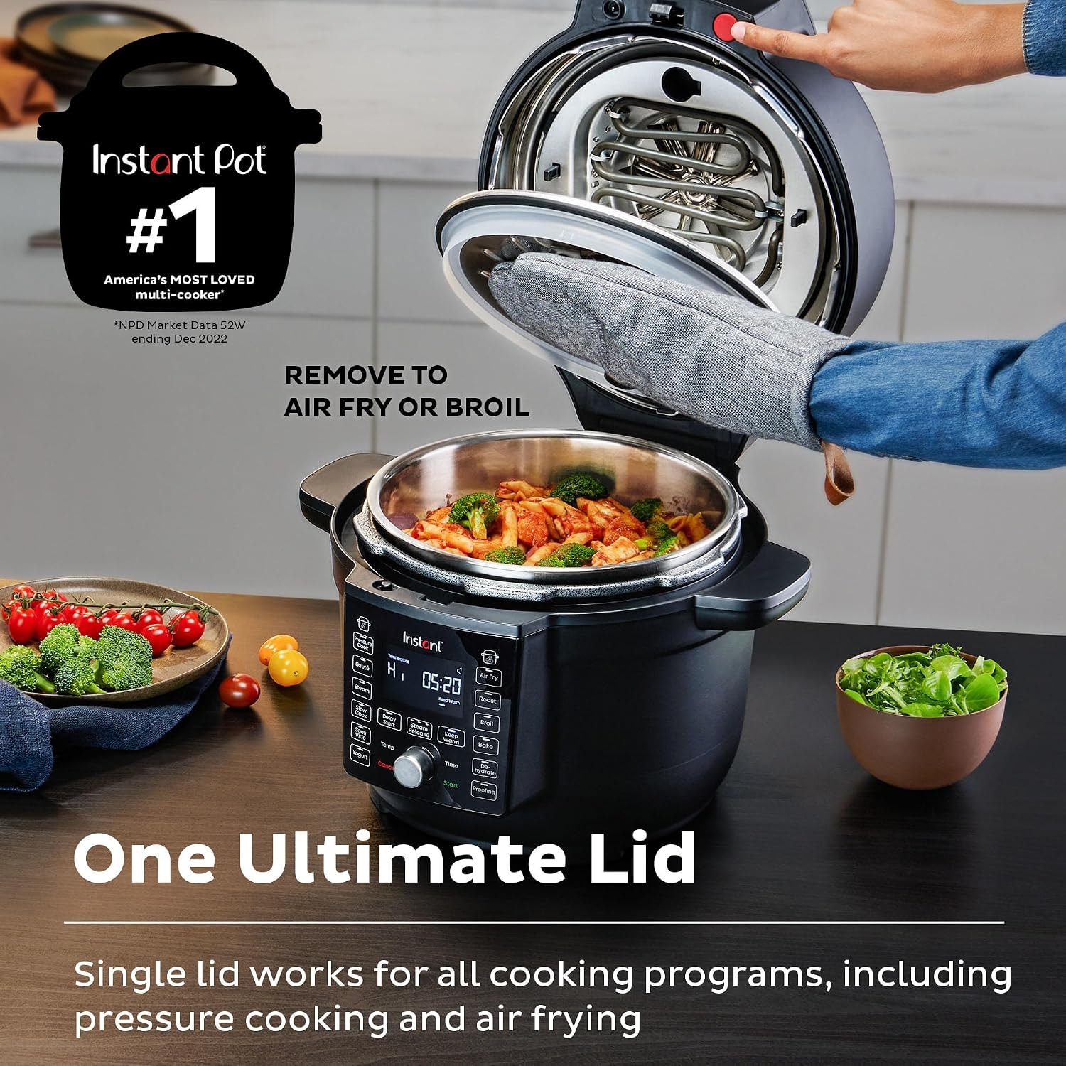Instant Pot Duo Crisp Ultimate Air Fryer – 6.5 liters – Black – Electric Pressure Cookers