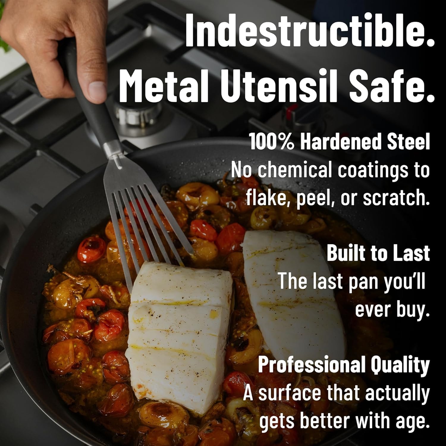 Misen Carbon NonstickTM Skillet Nitrided Carbon Steel Professional Alt – 1.25 quarts – Skillets