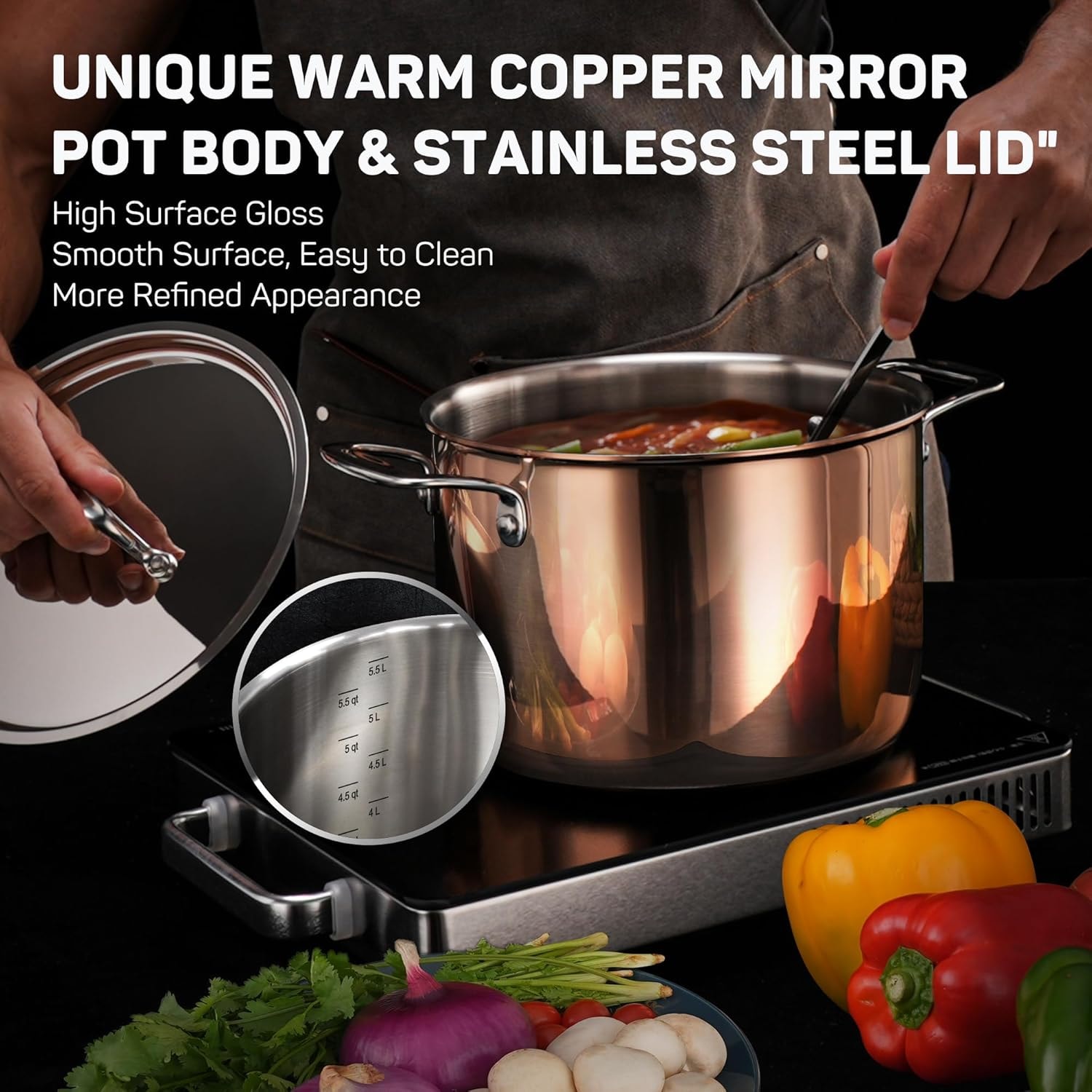 Revere Gourmet 6-Piece Tri-Ply Copper Cookware Set with Stainless Stee – Cookware Sets