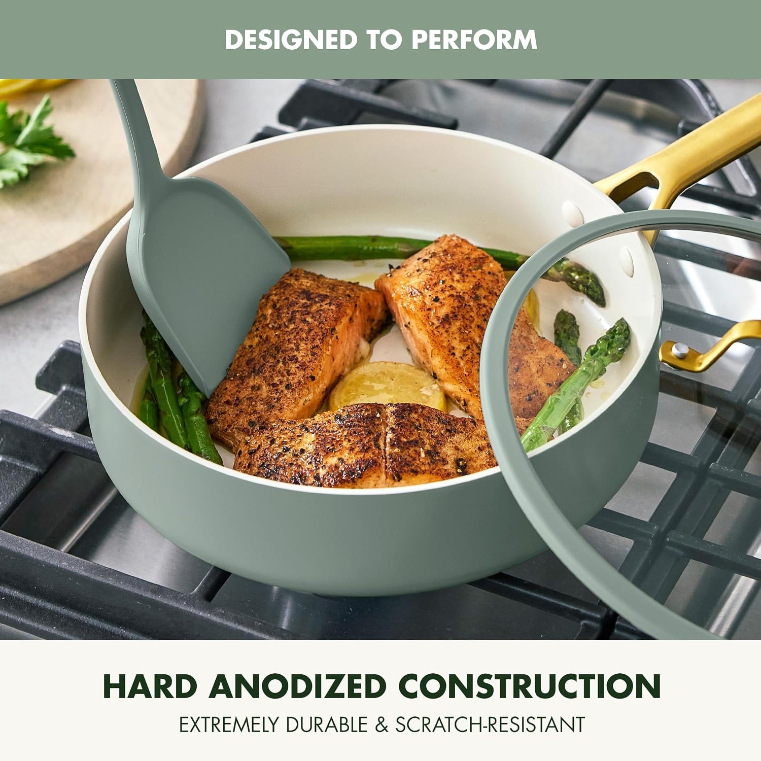 GreenPan Reserve Pro 10-Piece Ceramic Nonstick Cookware Set – Moss Green – Cookware Sets
