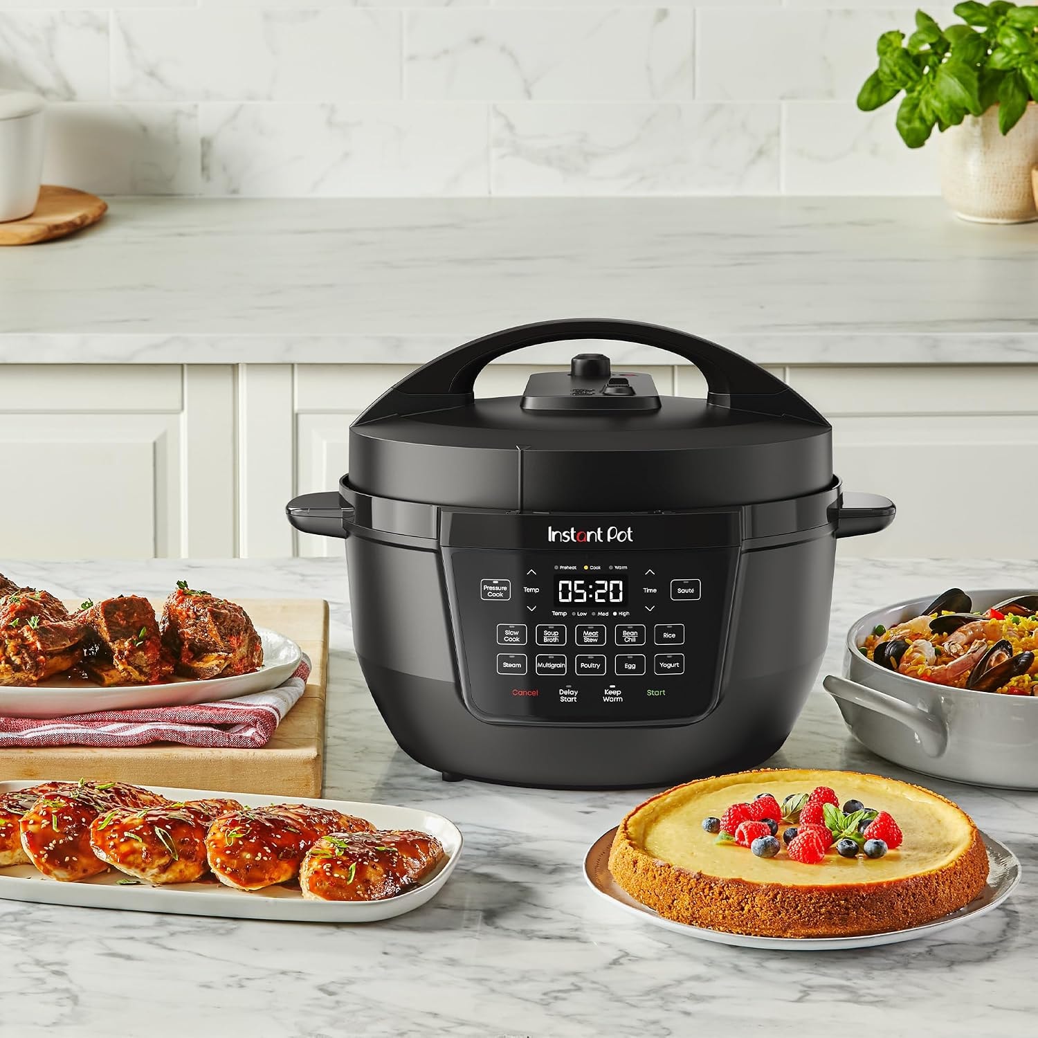 Instant Pot RIO 7.5-Quart 7-in-1 Electric Multi-Cooker – 7.5 quarts – Black – Electric Pressure Cookers