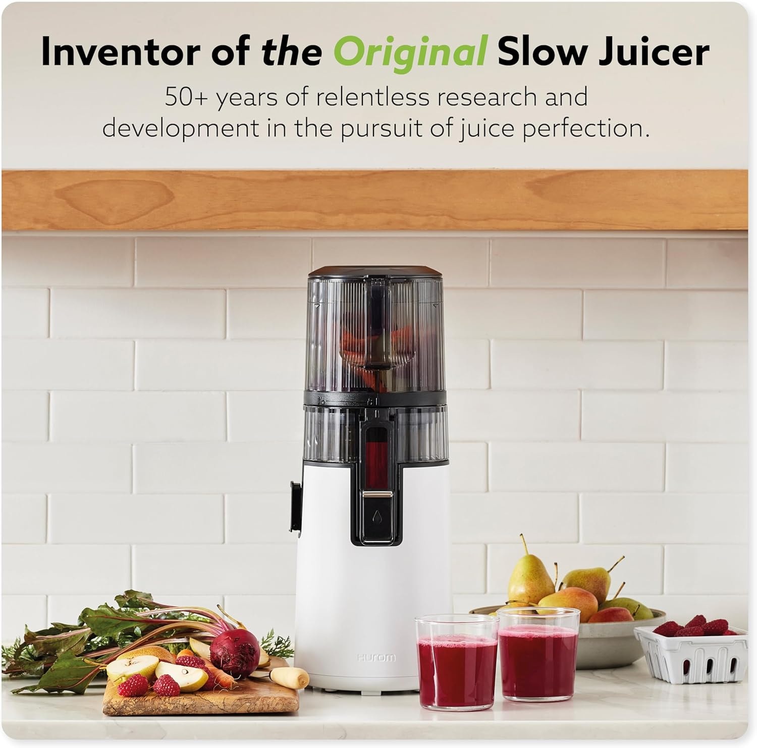 Hurom H70 Cold Press Juicer Machine, Easy To Clean Masticating Slow – Black – Single Auger Masticating Juicers