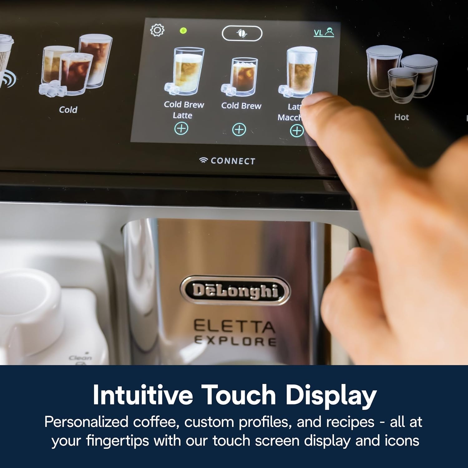 De'Longhi Cold Brew Coffee Machine ELETTA EXPLORE Fully Automatic Espr – Stainless Steel and Black – Super-Automatic Espresso Machines