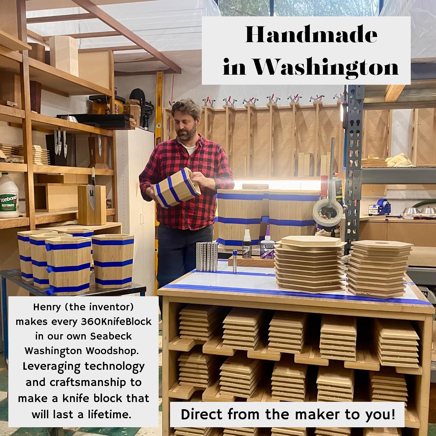 360 Knife Block – 12 load – Dark wood – Knife Blocks