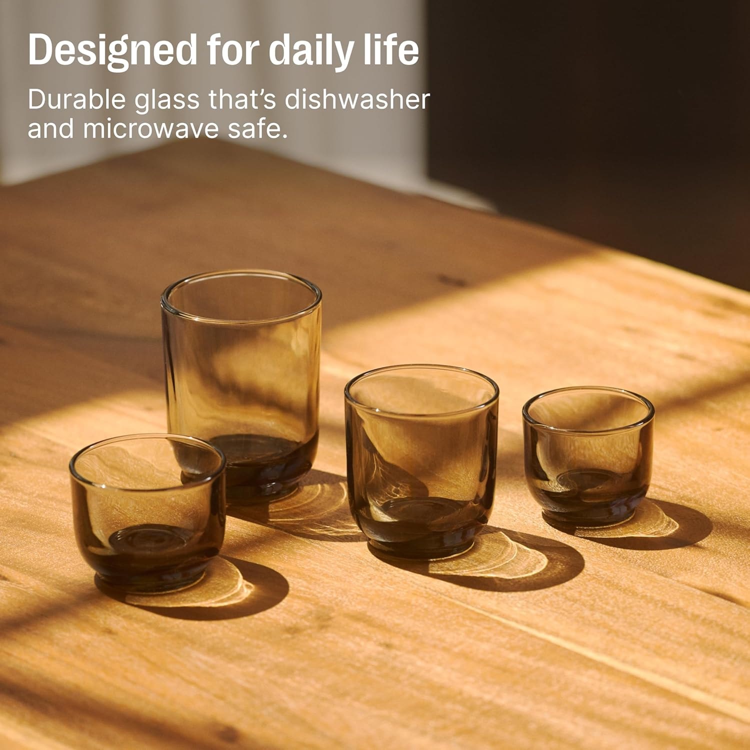 Pirch Espresso Glasses Set Of 12 - Artisanal, Dishwasher Safe, Smoke – Mixed Drinkware Sets