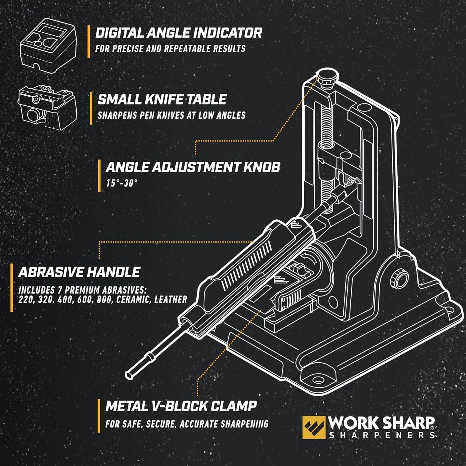 Work Sharp Professional Precision Adjust Knife Sharpener – Black – Knife Sharpeners