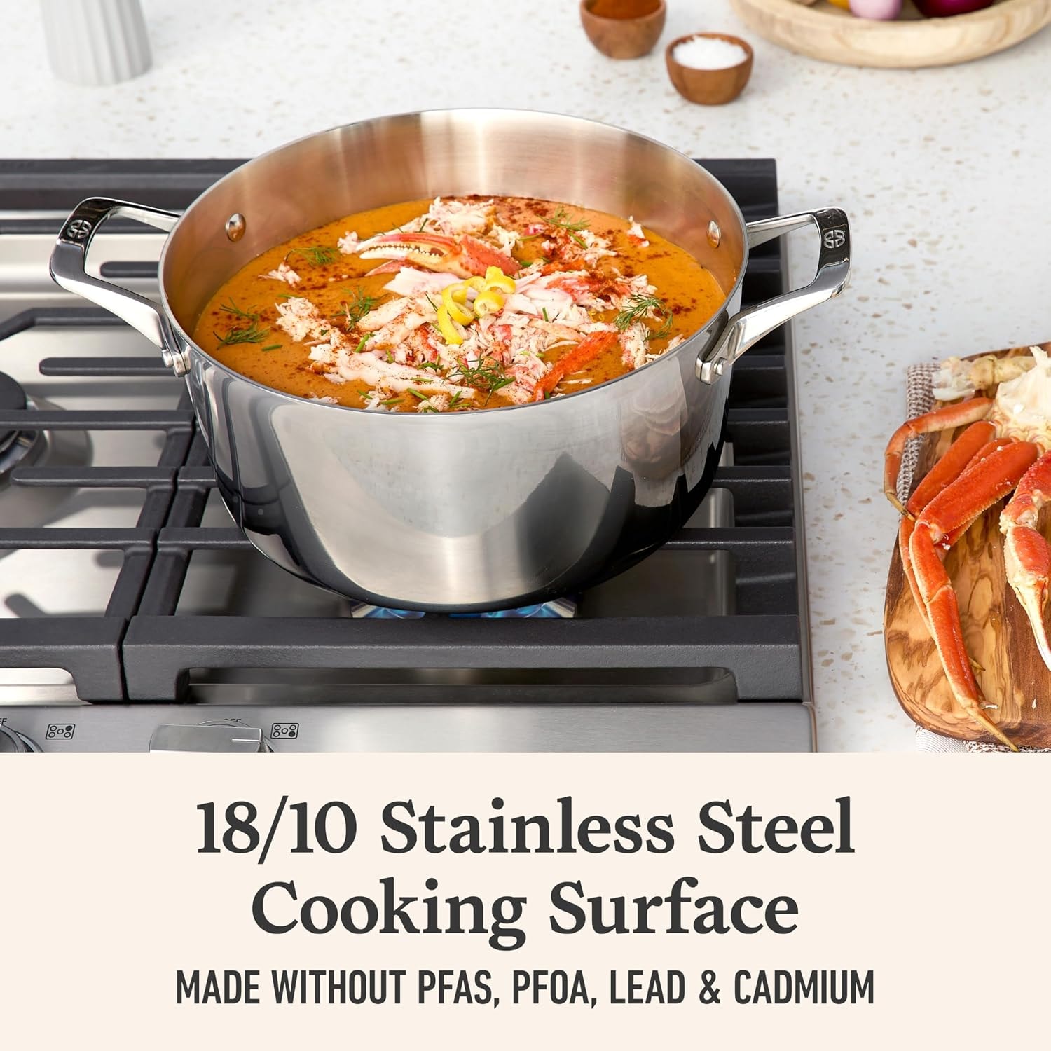 Calphalon Premier Stainless Steel Cookware Set 12-Piece – Silver – Cookware Sets