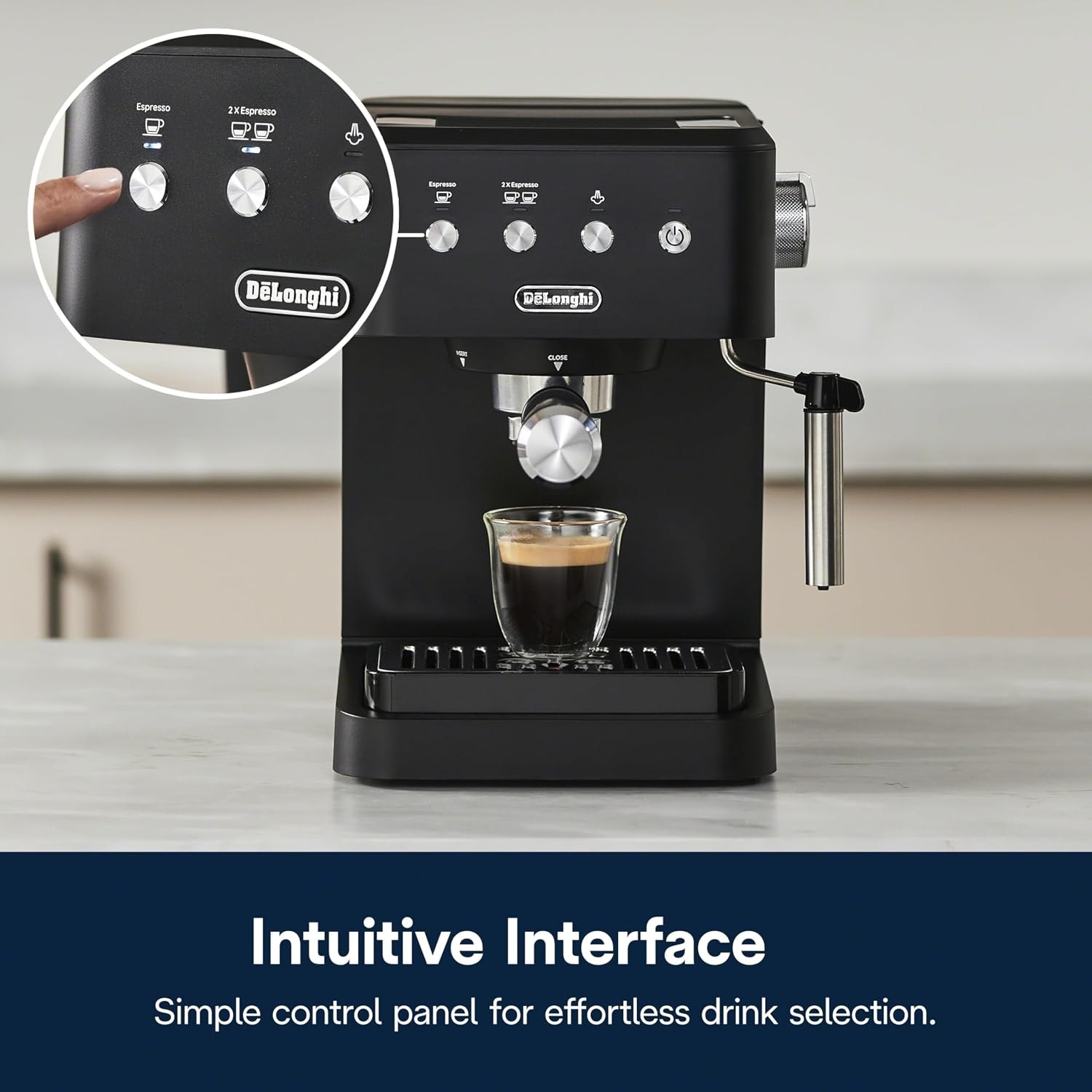 De'Longhi Classic Espresso Machine – Black – Semi-Automatic Espresso Machines