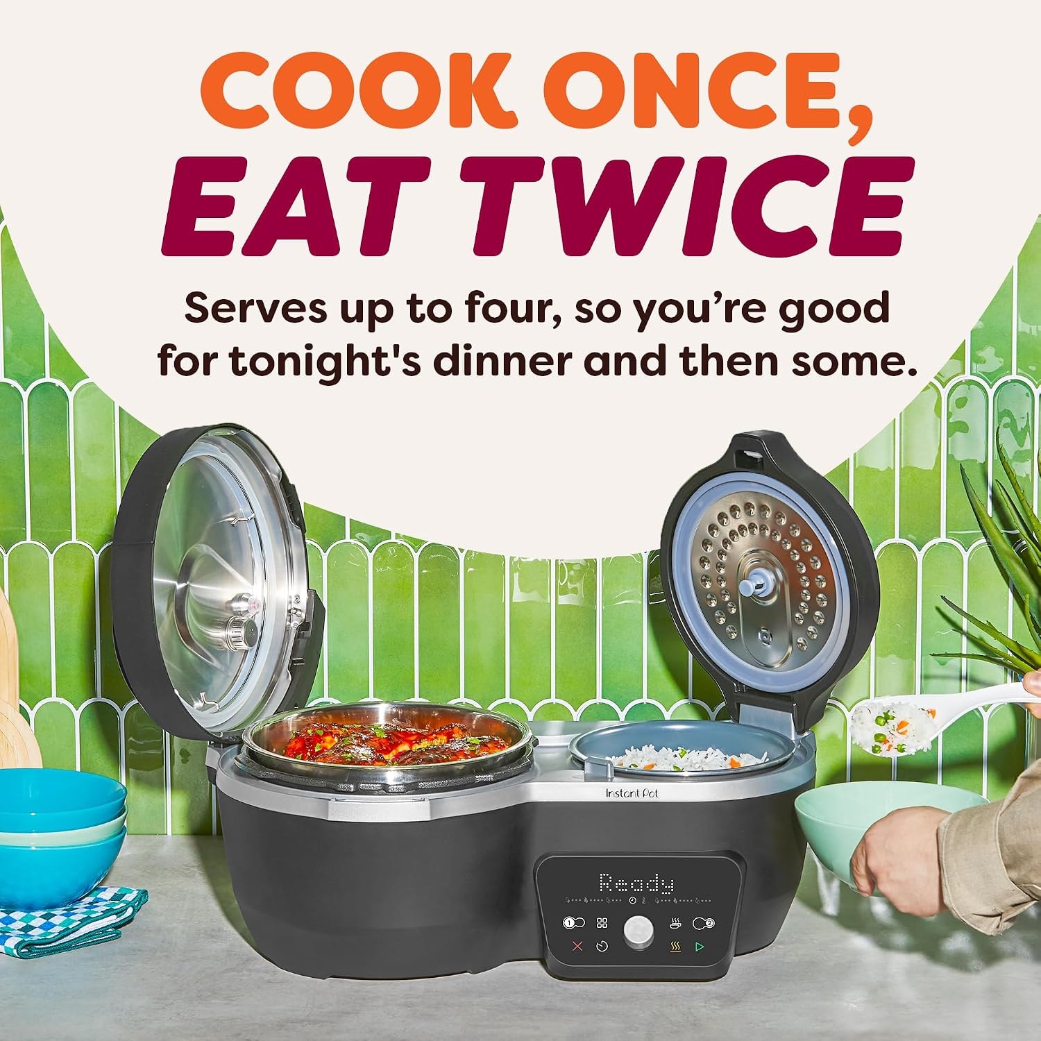 Instant Pot Dual Action Multi-Cooker – 4 quarts – Black – Electric Pressure Cookers