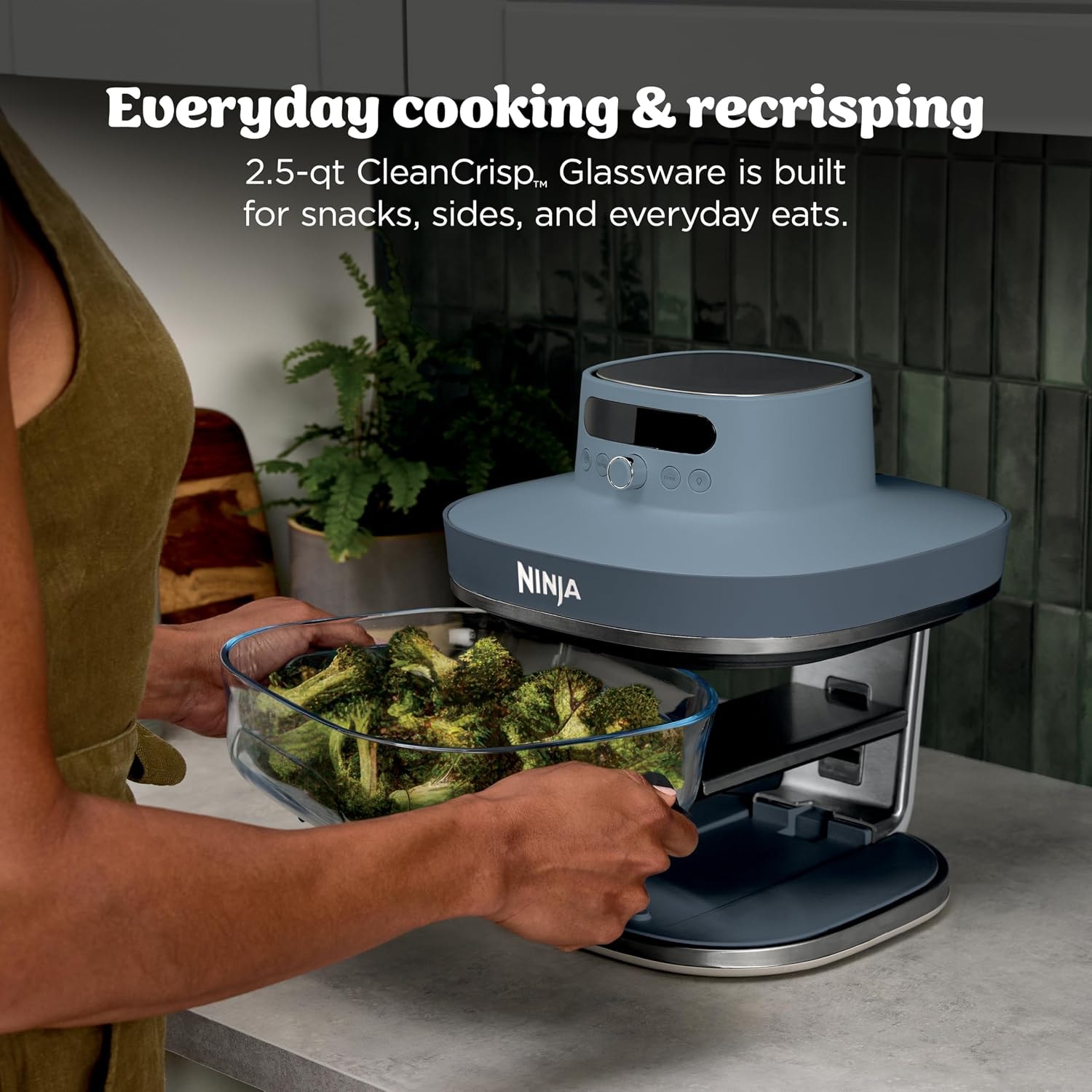 Ninja Crispi Pro 6-in-1 Countertop Glass Air Fryer – 6 quarts – Cyberspace – Air Fryers