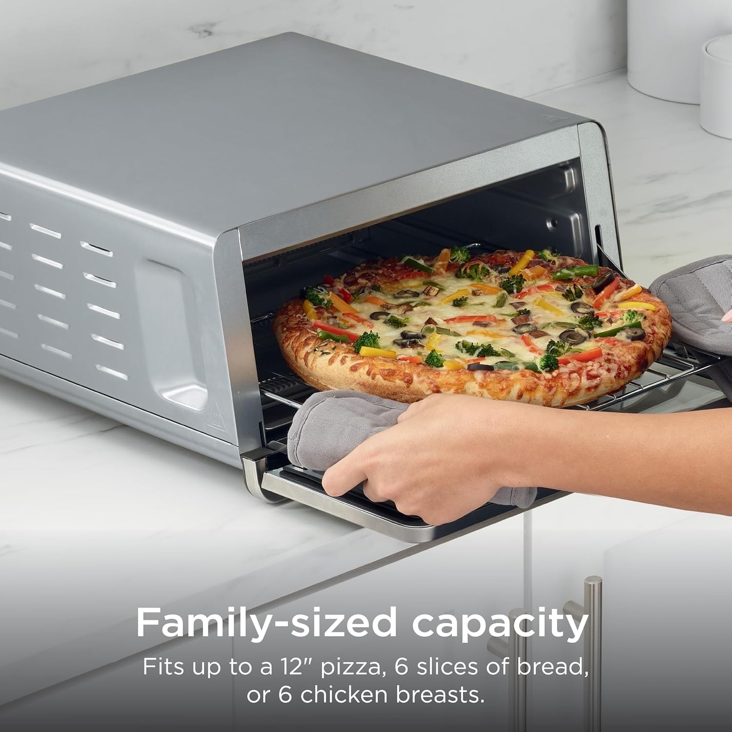 Drew Barrymore Beautiful Infrared Air Fry Toaster Oven – 17.01 cubic inches – Stainless Steel – Toaster Ovens
