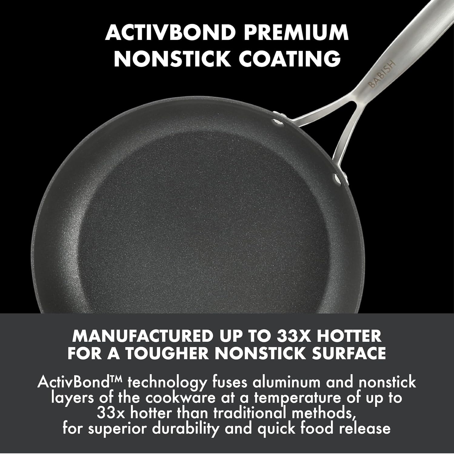 Babish 10 Piece Hard Anodized Titanium Pots and Pans Cookware Set – 6 quarts – Black (10pc Cookware Set) – Cookware Sets