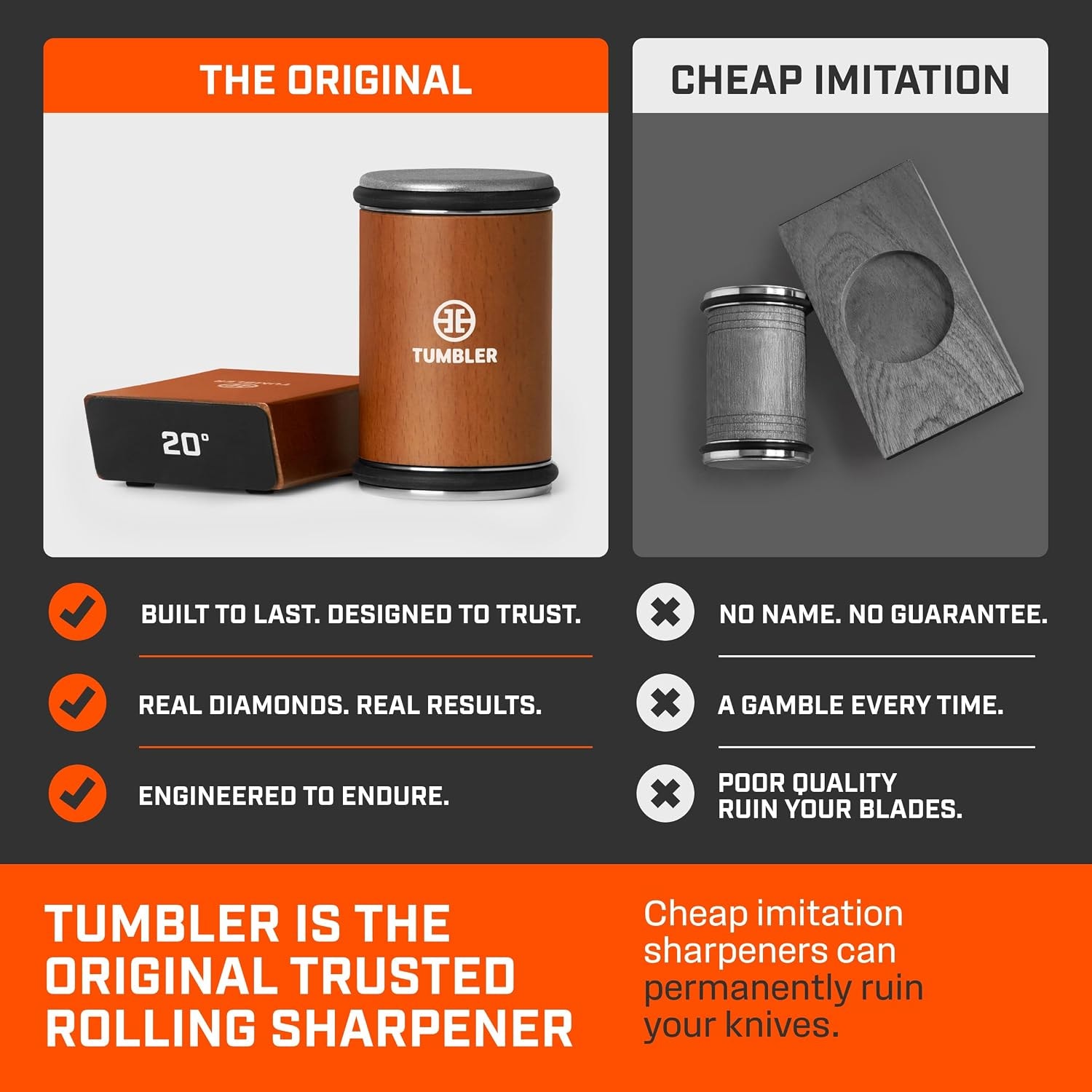 Tumbler Pro Diamond Rolling Knife Sharpener Set – Black – Knife Sharpeners