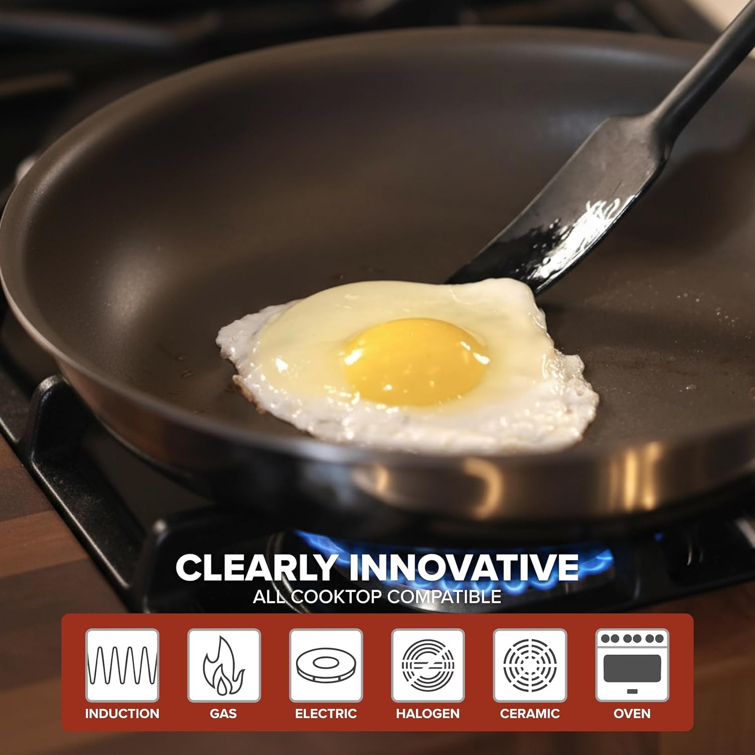 Viking Pure Glide Pro 3-Ply Nonstick Cookware Set – 8 inches – Silver – Cookware Sets